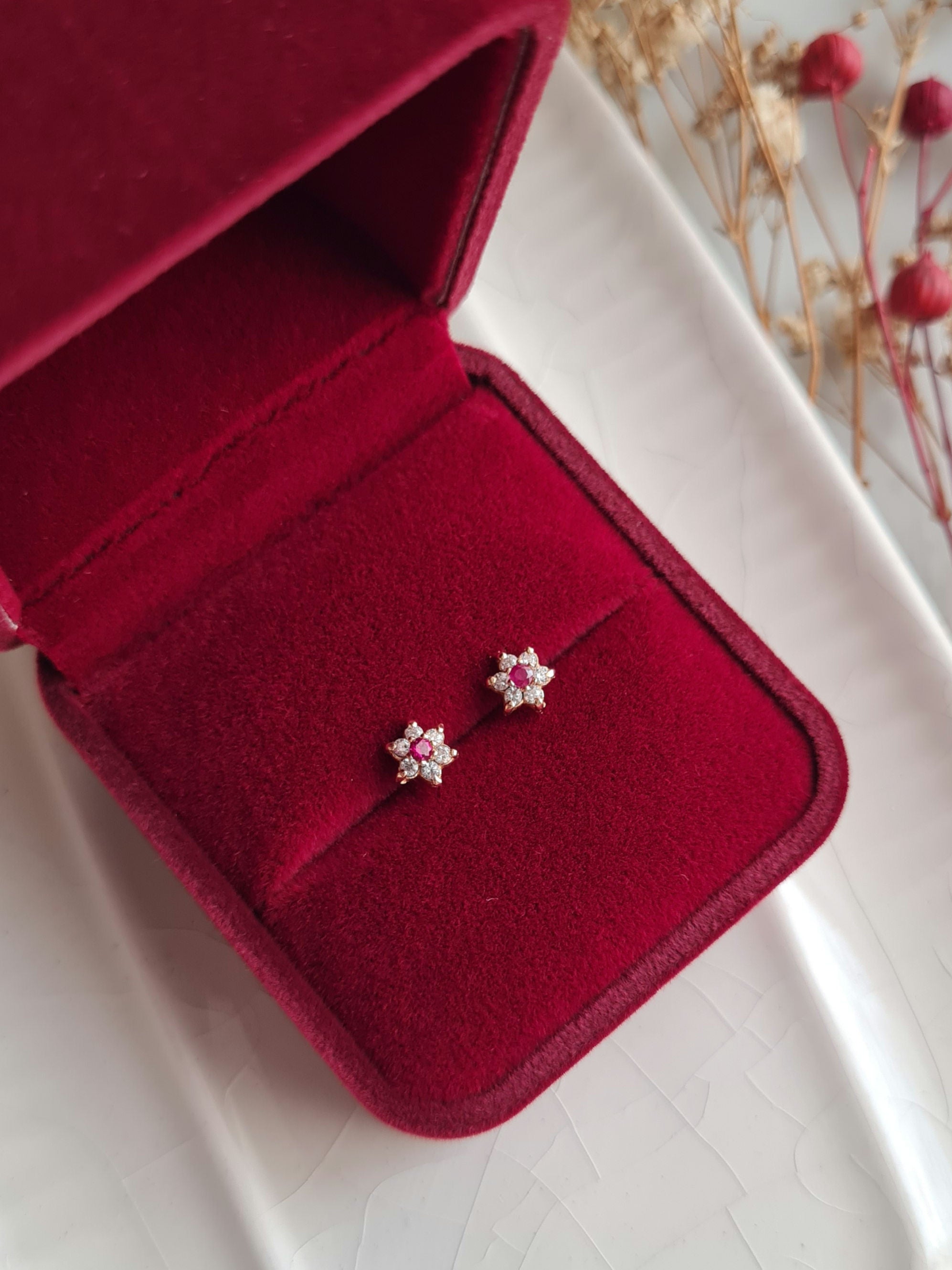 Aretes Roseta - Oro 18K