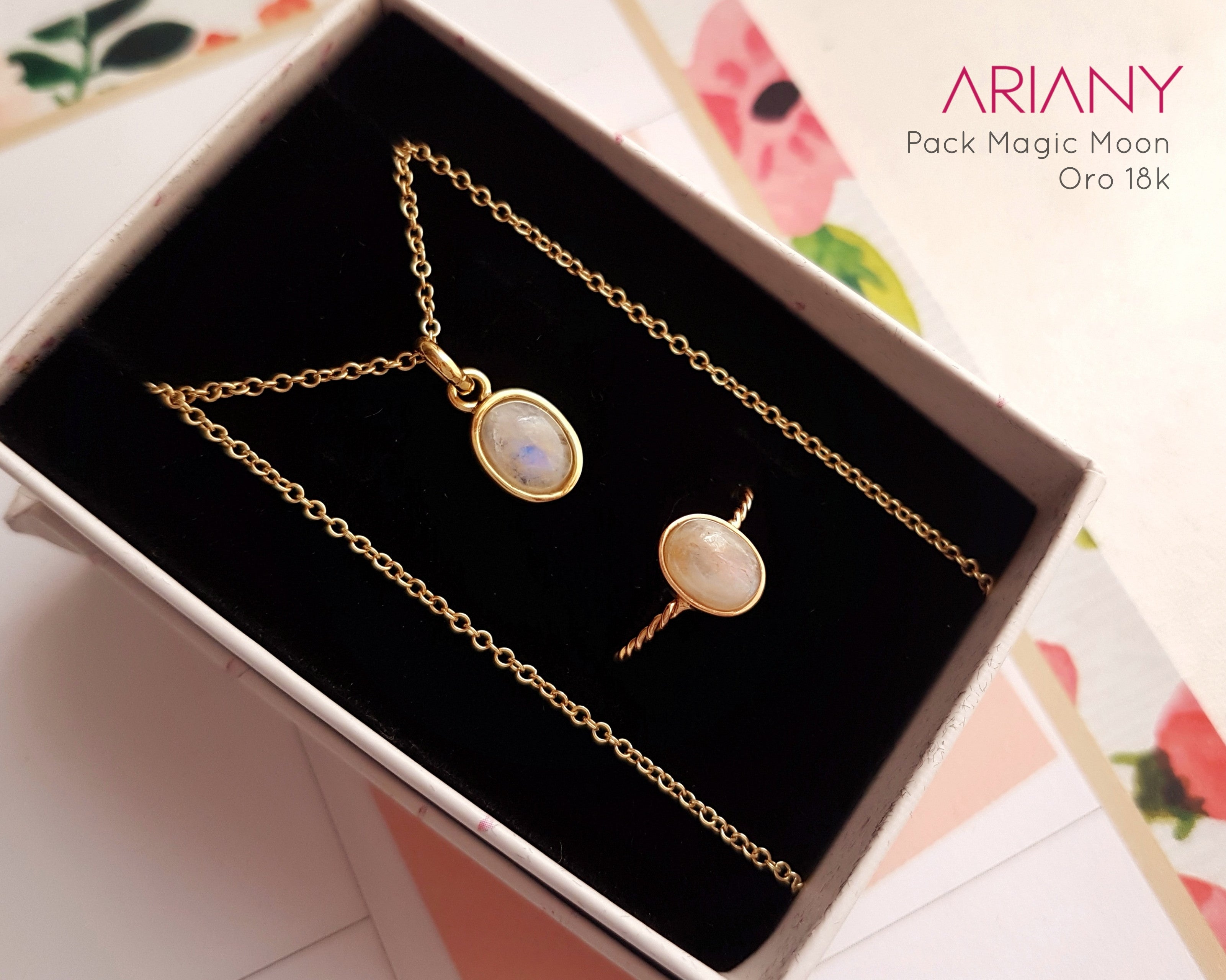Anillo Piedra Luna - Oro 18k