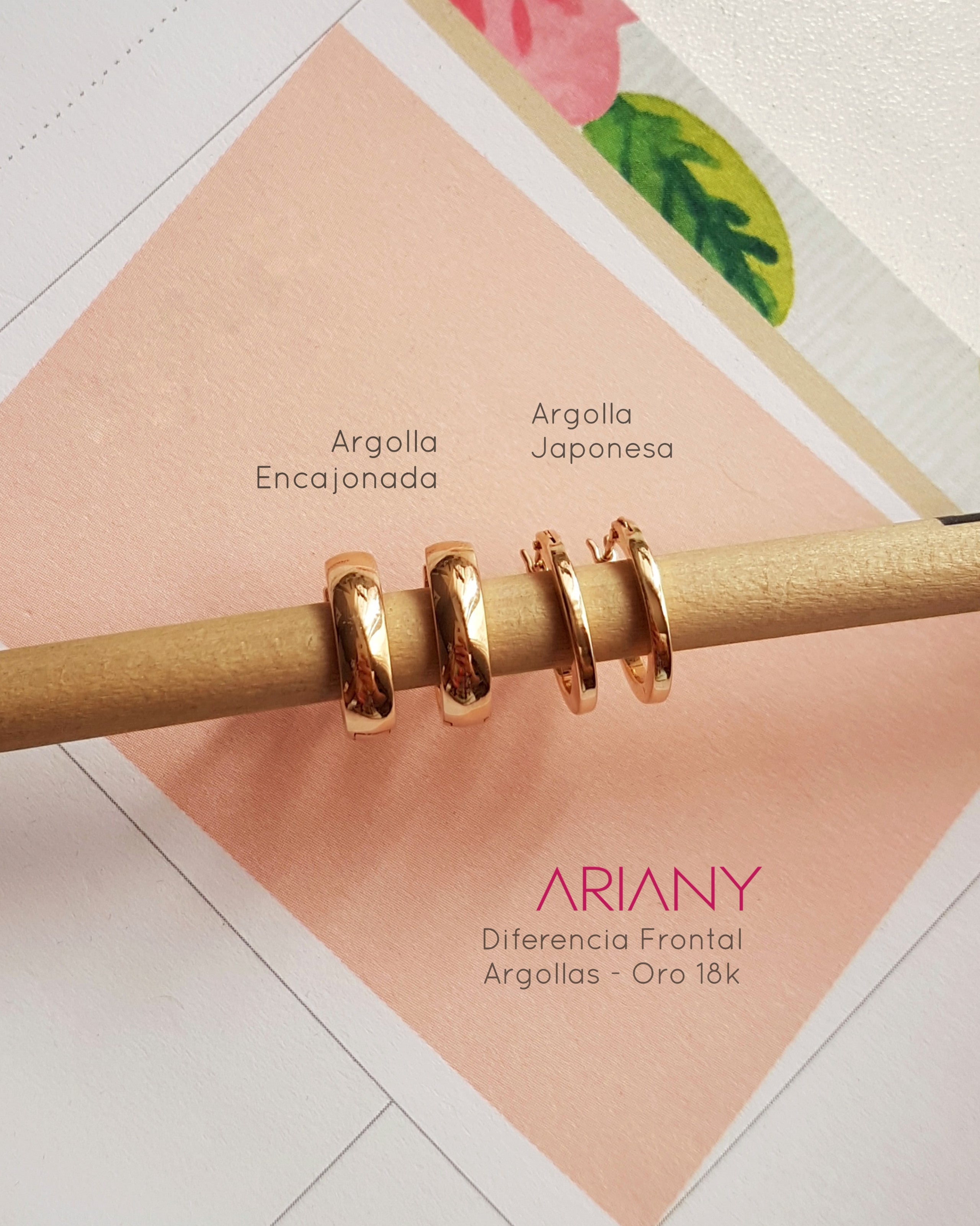 Argollas Encajonadas - Oro 18k