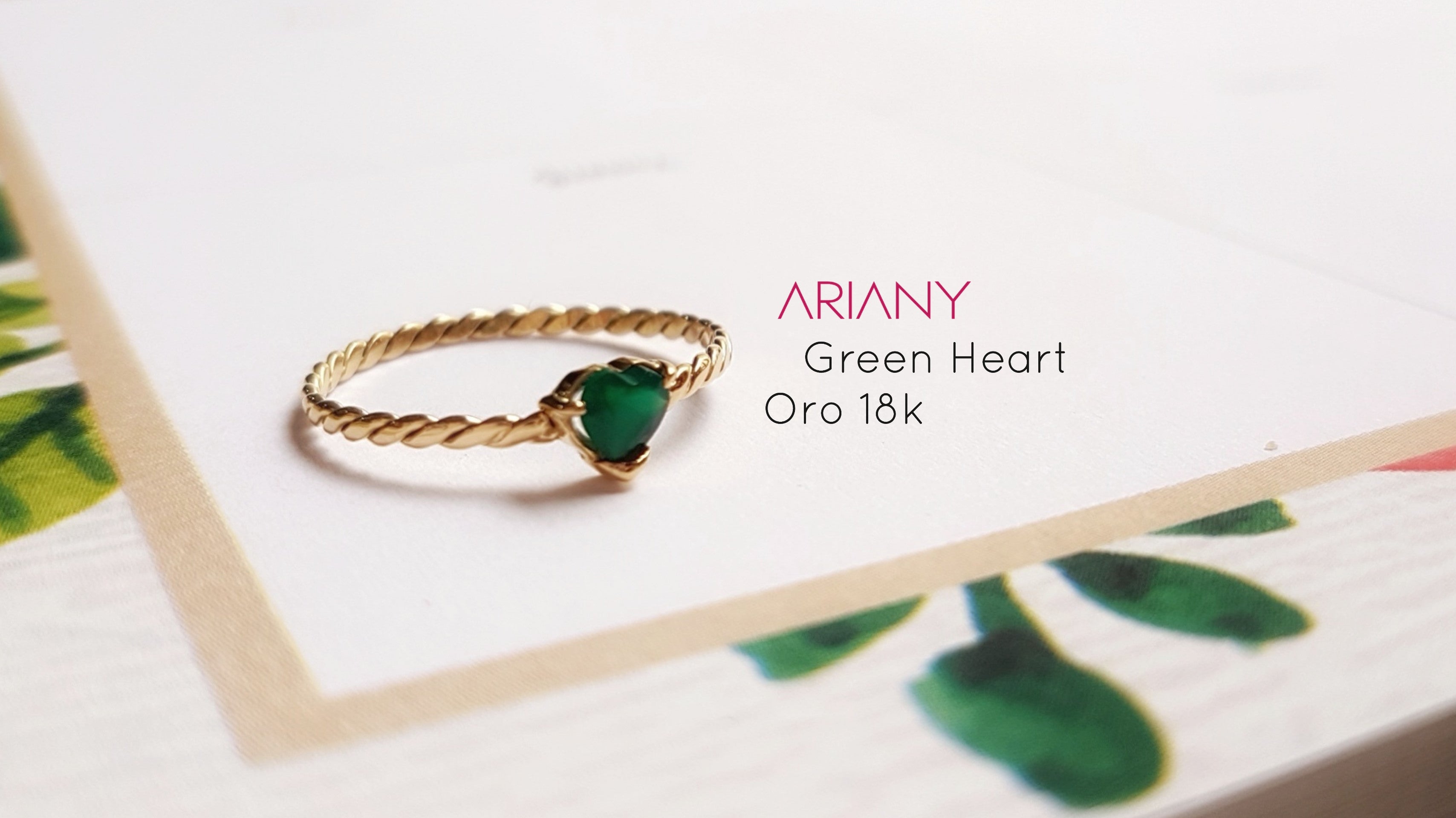 Anillo Corazon Jade - Oro 18k
