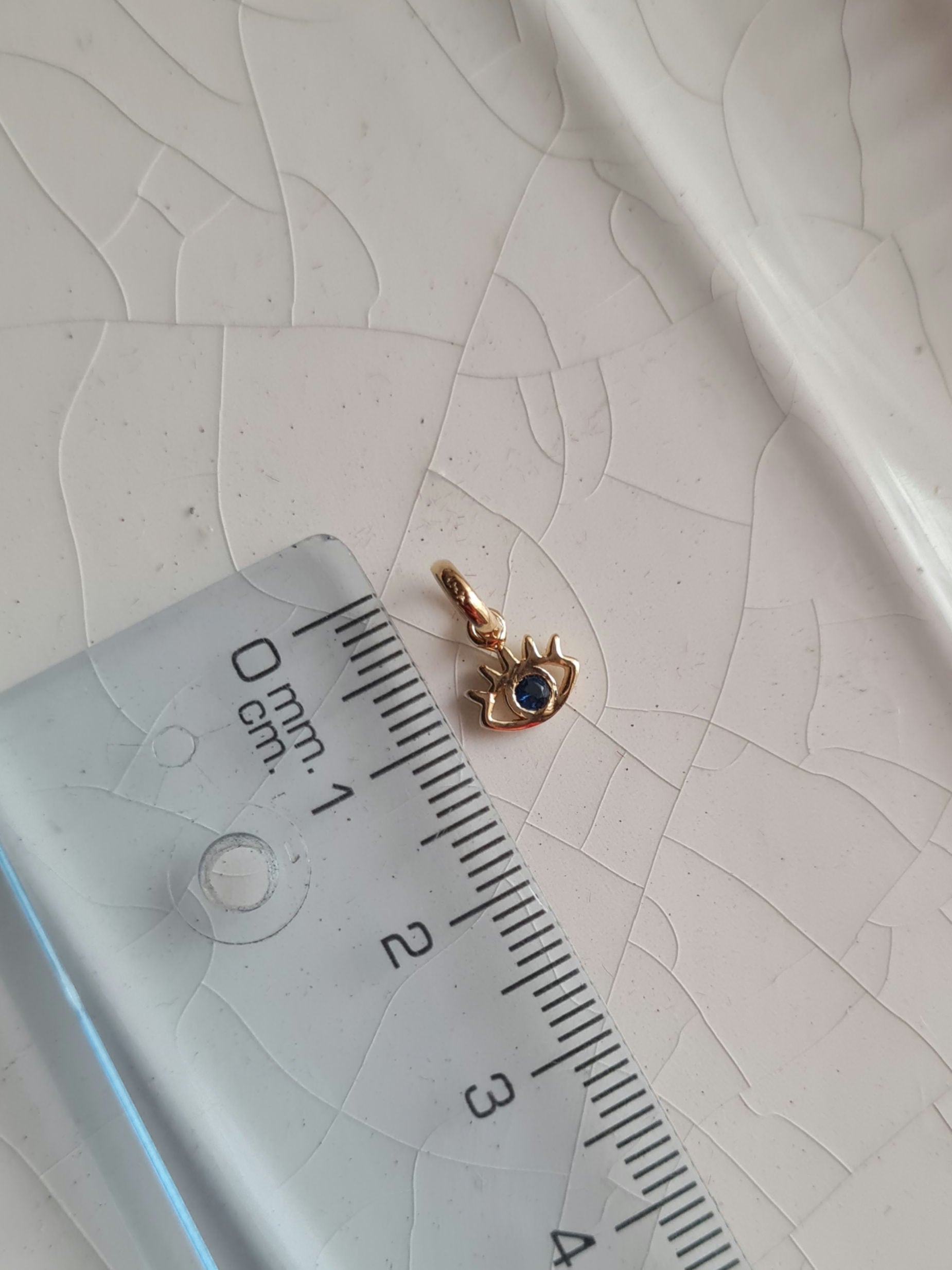 Dije Ojo Turco Charm - Oro 18k