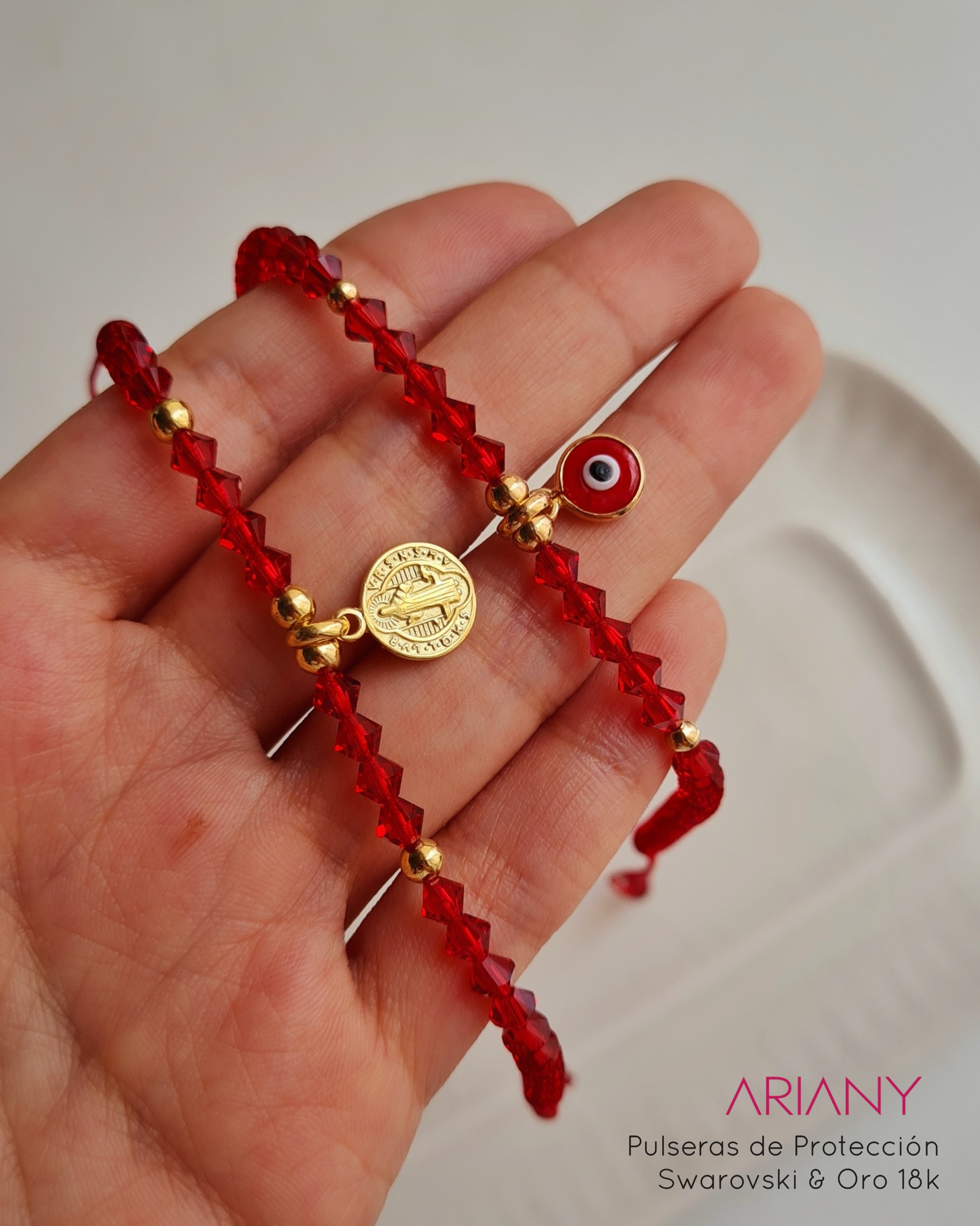 Pulsera Ojo Turco Swarovski Lux - Oro 18k
