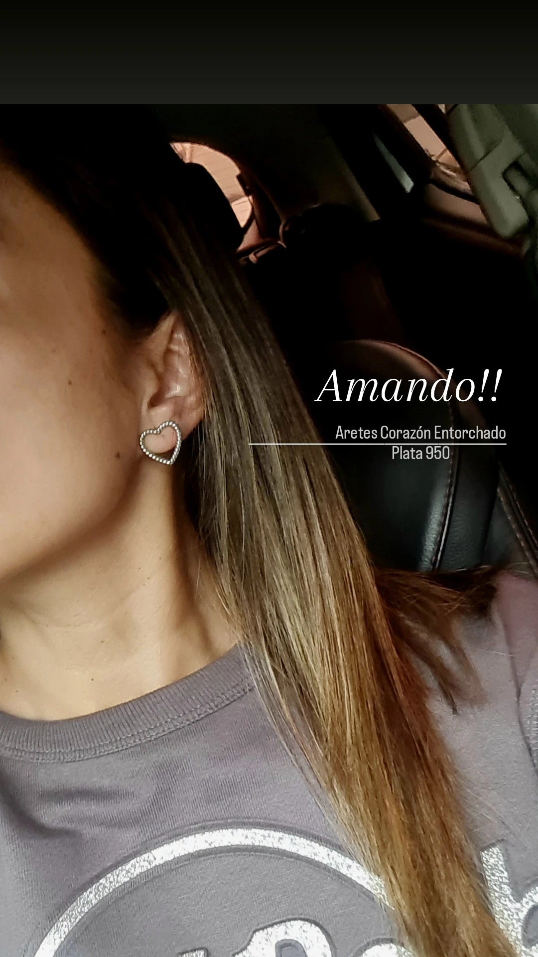 Aretes Corazón Entorchado - P950
