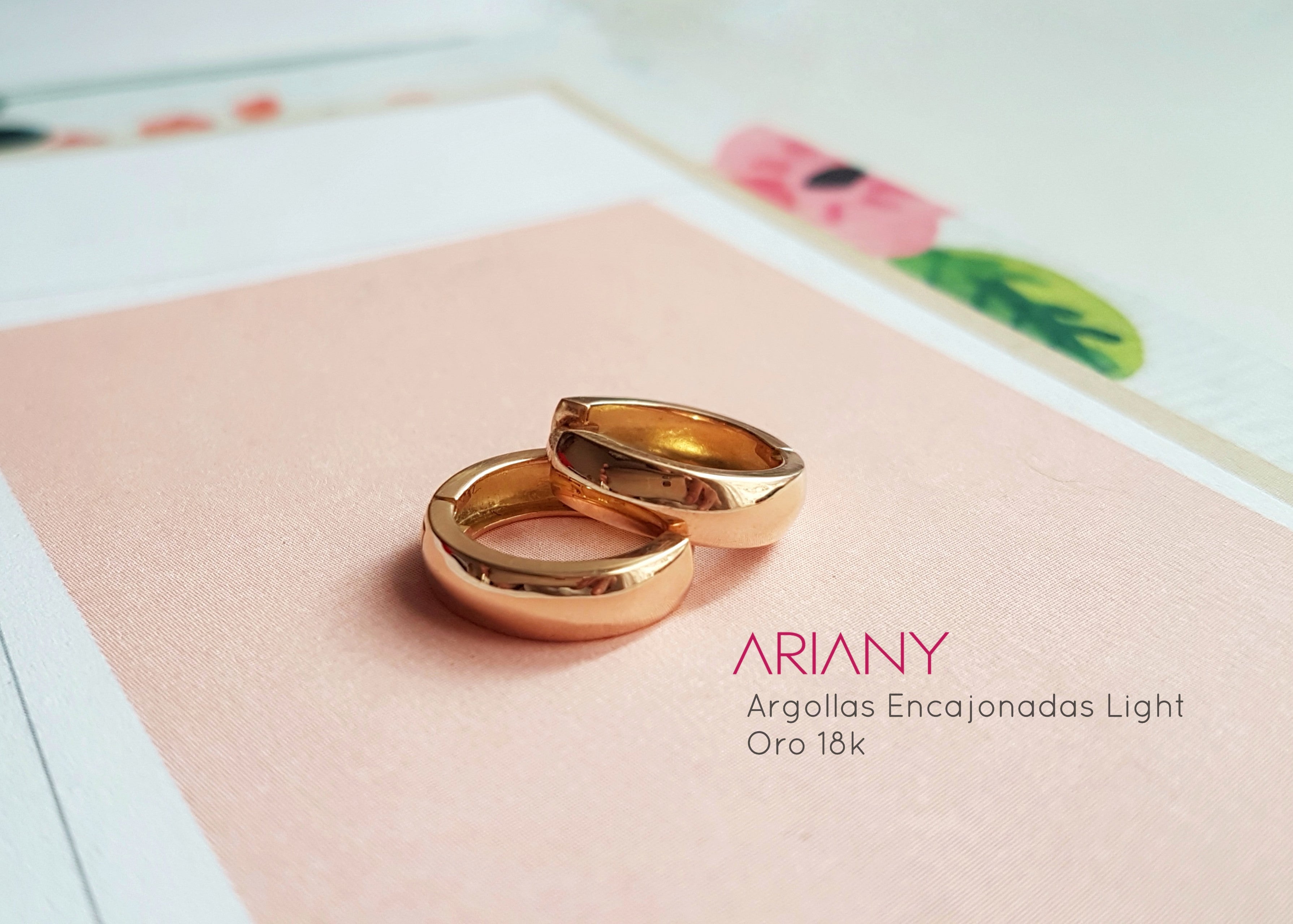 Argollas Encajonadas - Oro 18k
