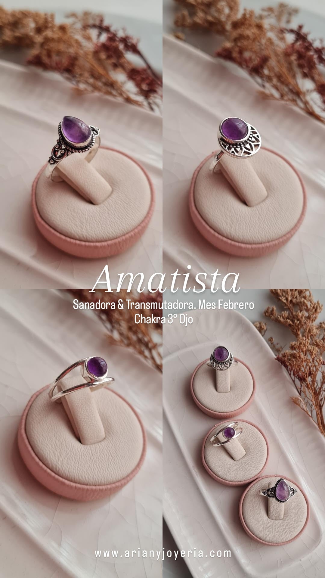 Anillo Celta Amatista: Felicidad & Transmutación - P925
