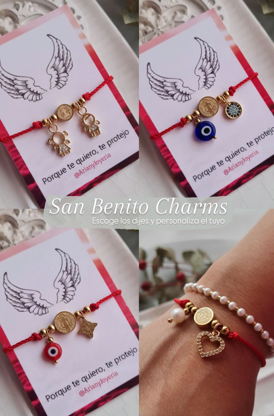 Pulsera San Benito Charms - Acero