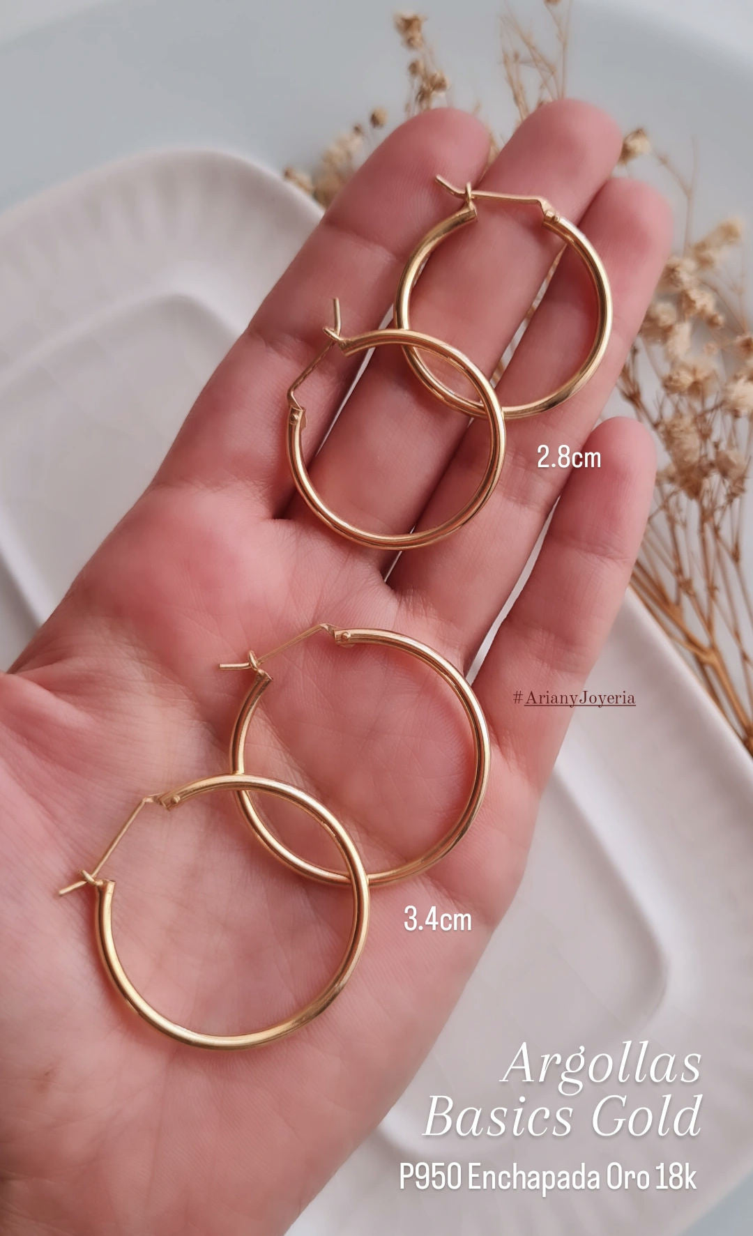 Argollas Básicas - P950 Gold