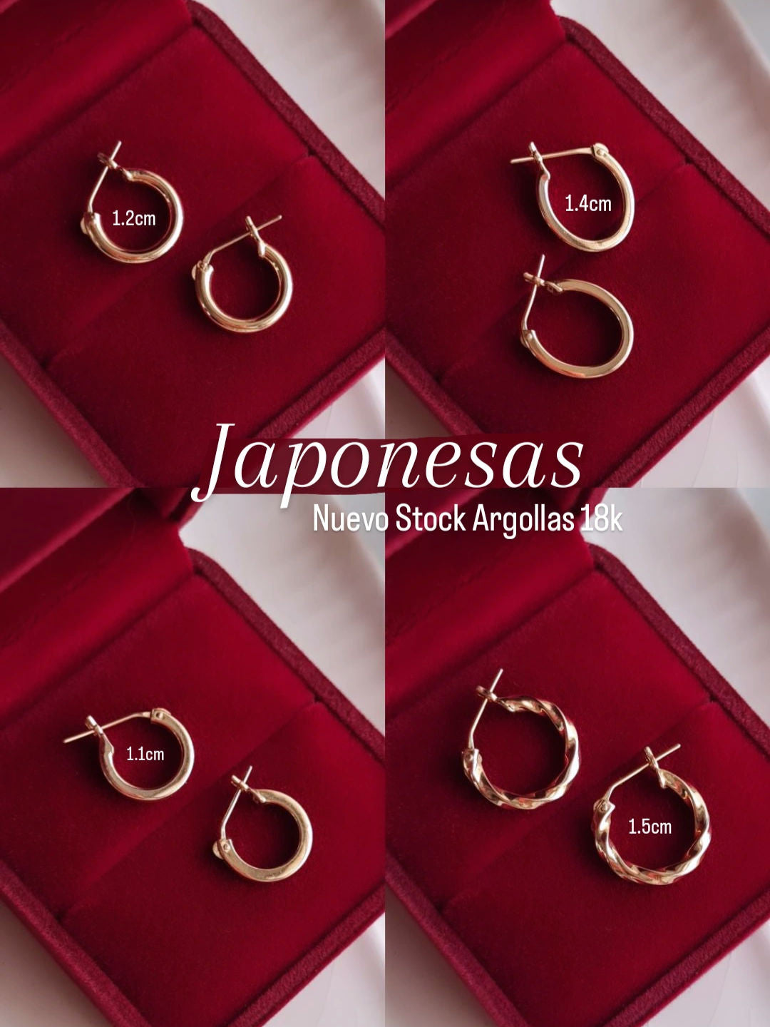 Argollas Japonesas Entorchadas - Oro 18k