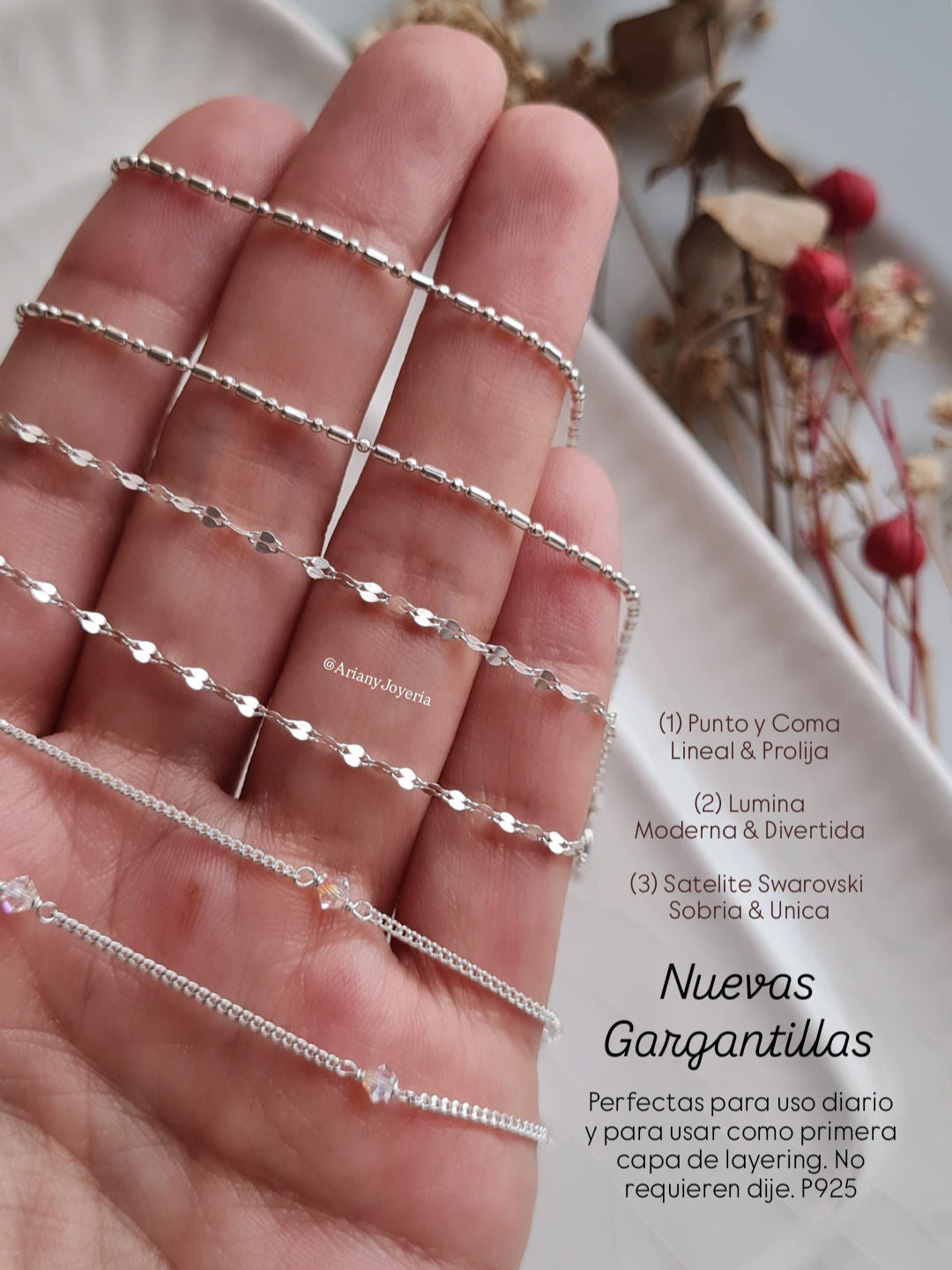 Gargantilla Satelite Swarovski - P925