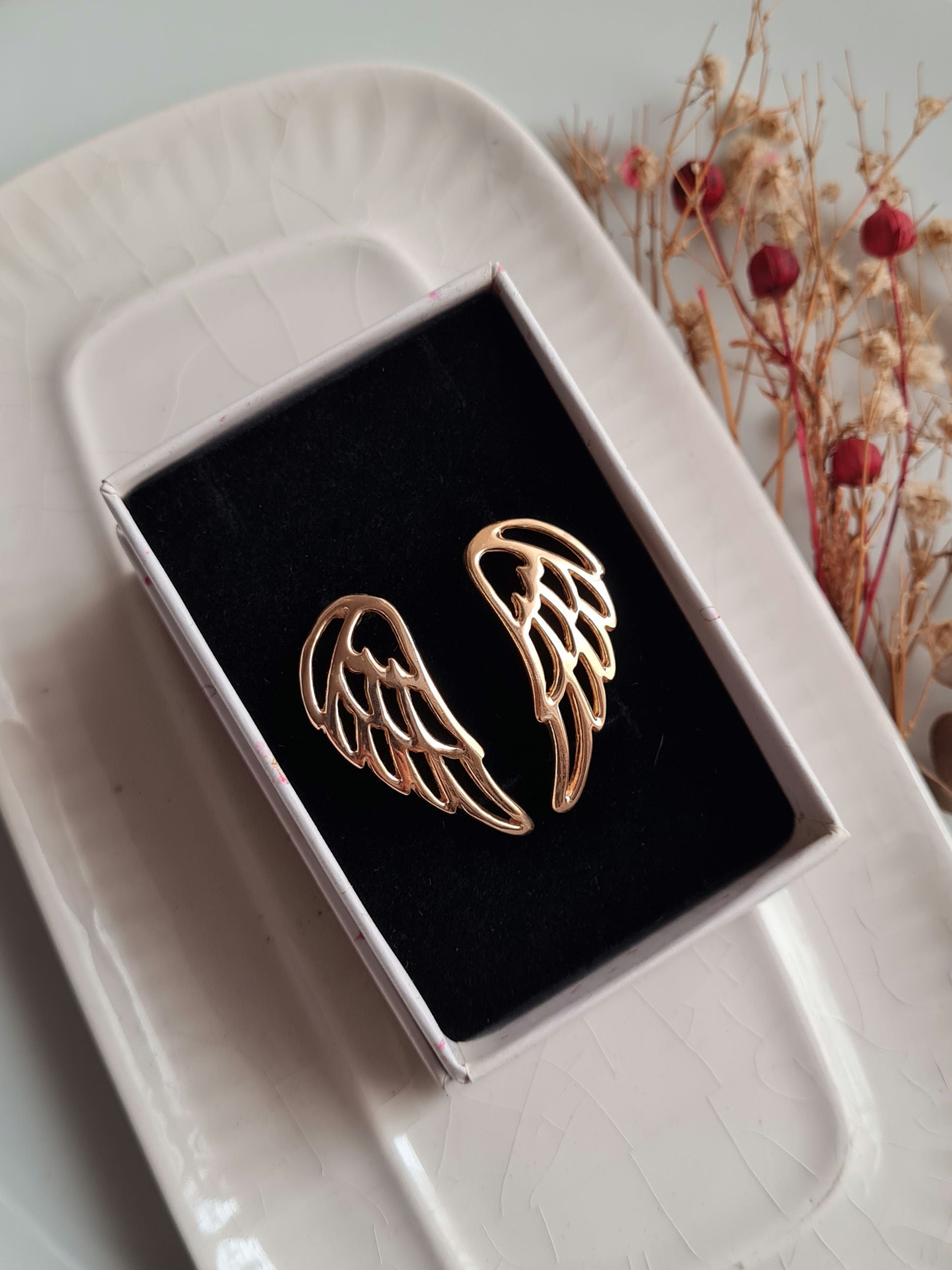 Aretes Alas - P950 Gold
