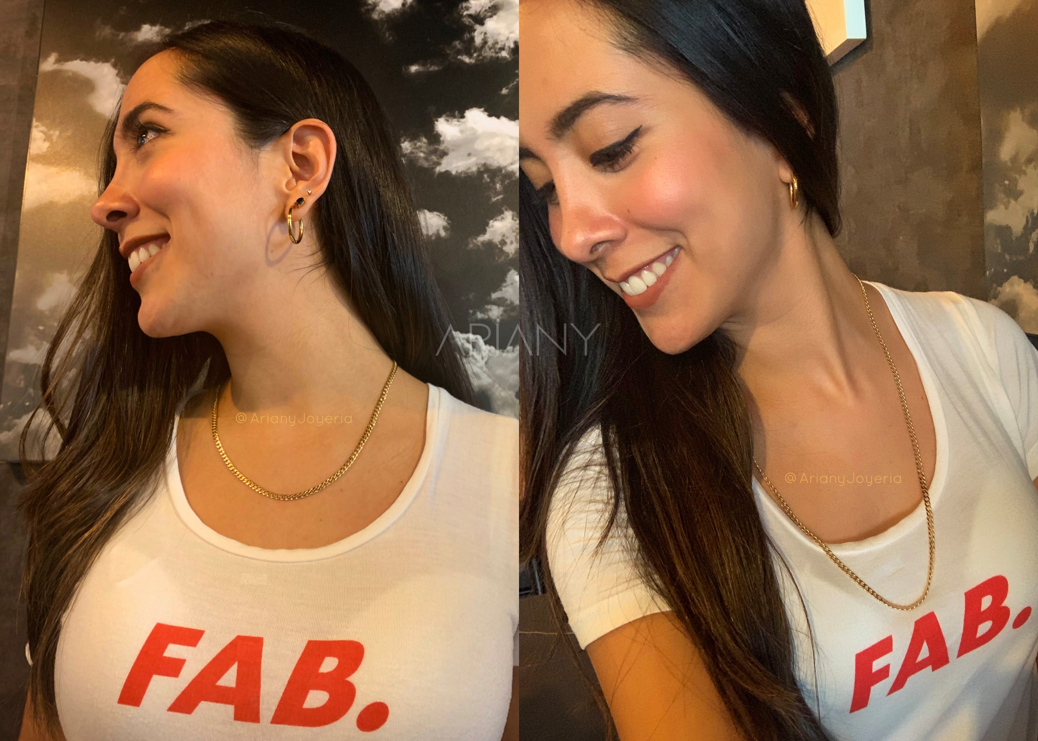 Cadena Lomo de Corvina (4mm) Espaciada - Oro 18k