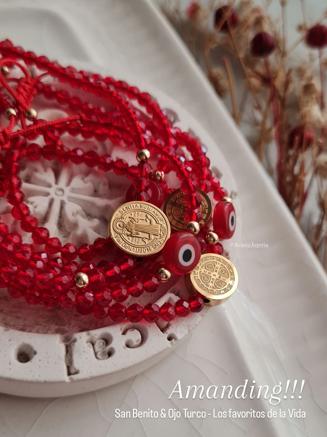 Pulsera San Benito Muranos - Acero