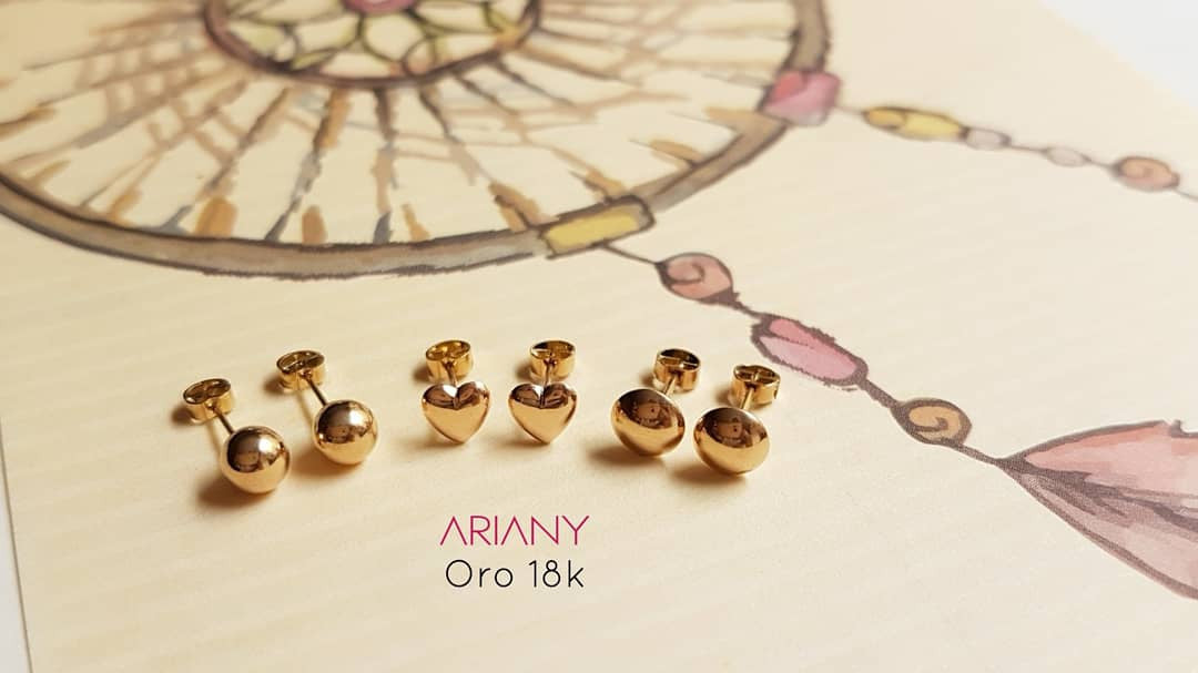 Aretes Abridor Bebe Recien Nacida - Oro 18k