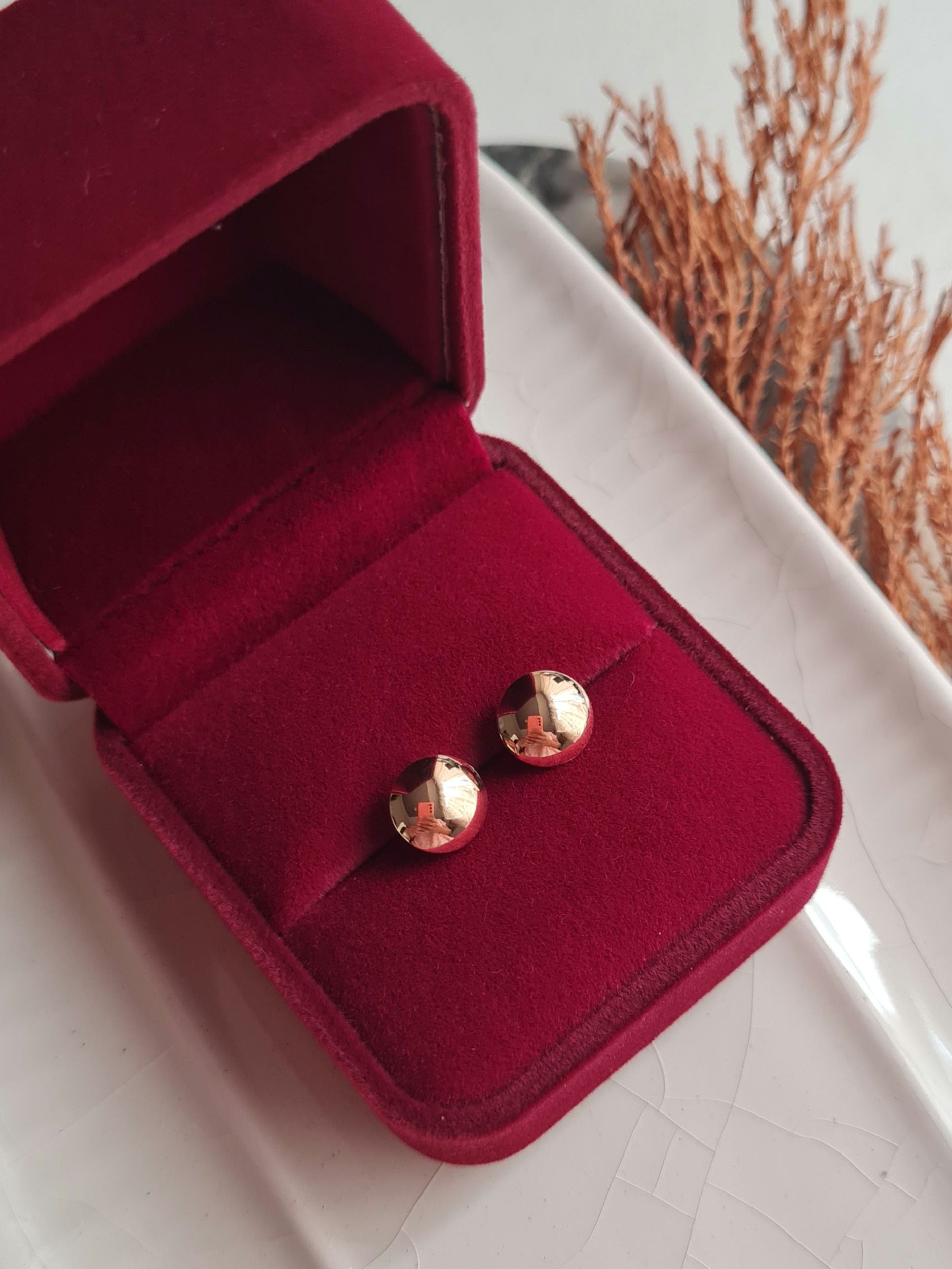 Aretes Lentejas - Oro 18k