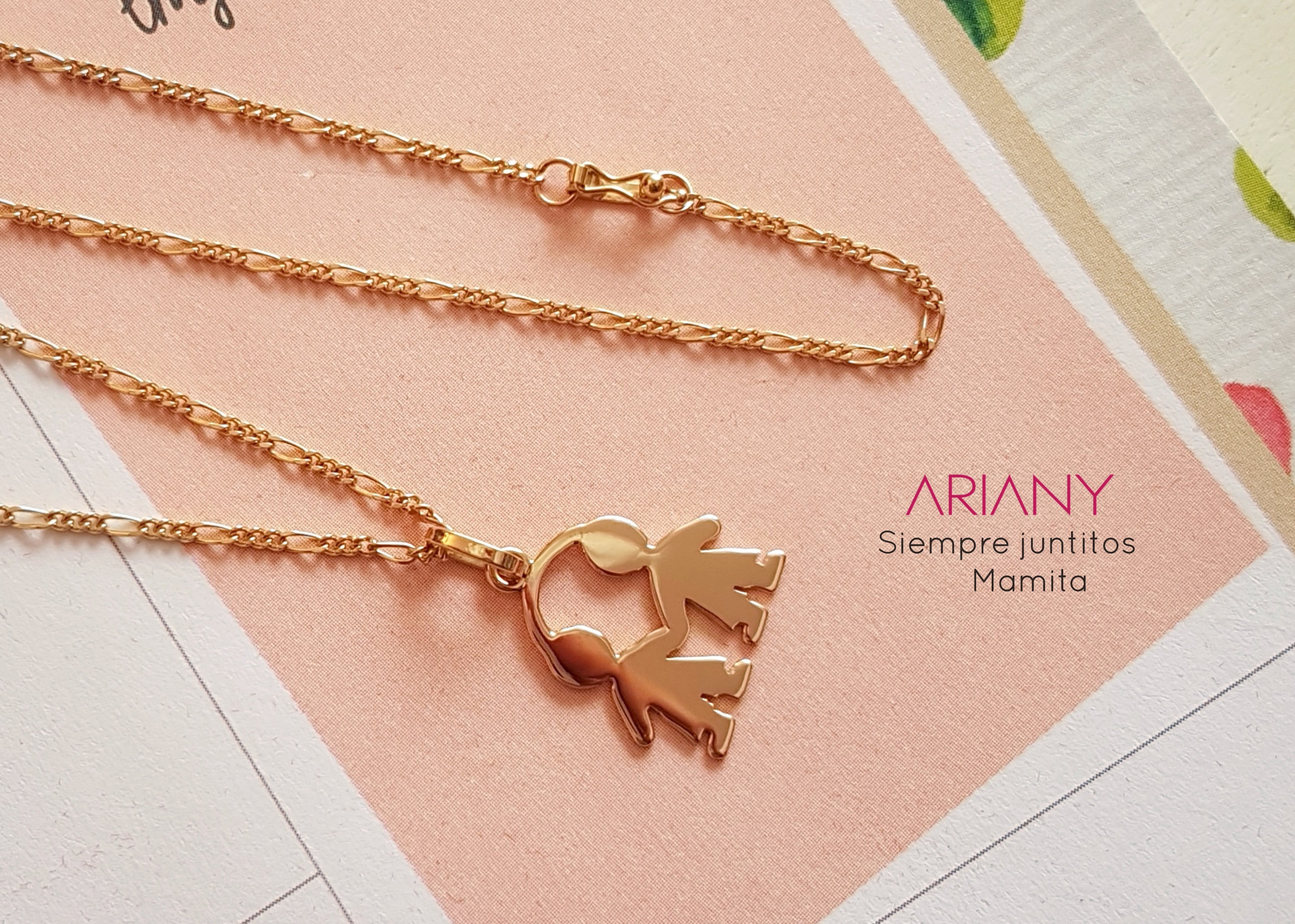 Dije Niño Doble Minimalista - Oro 18k