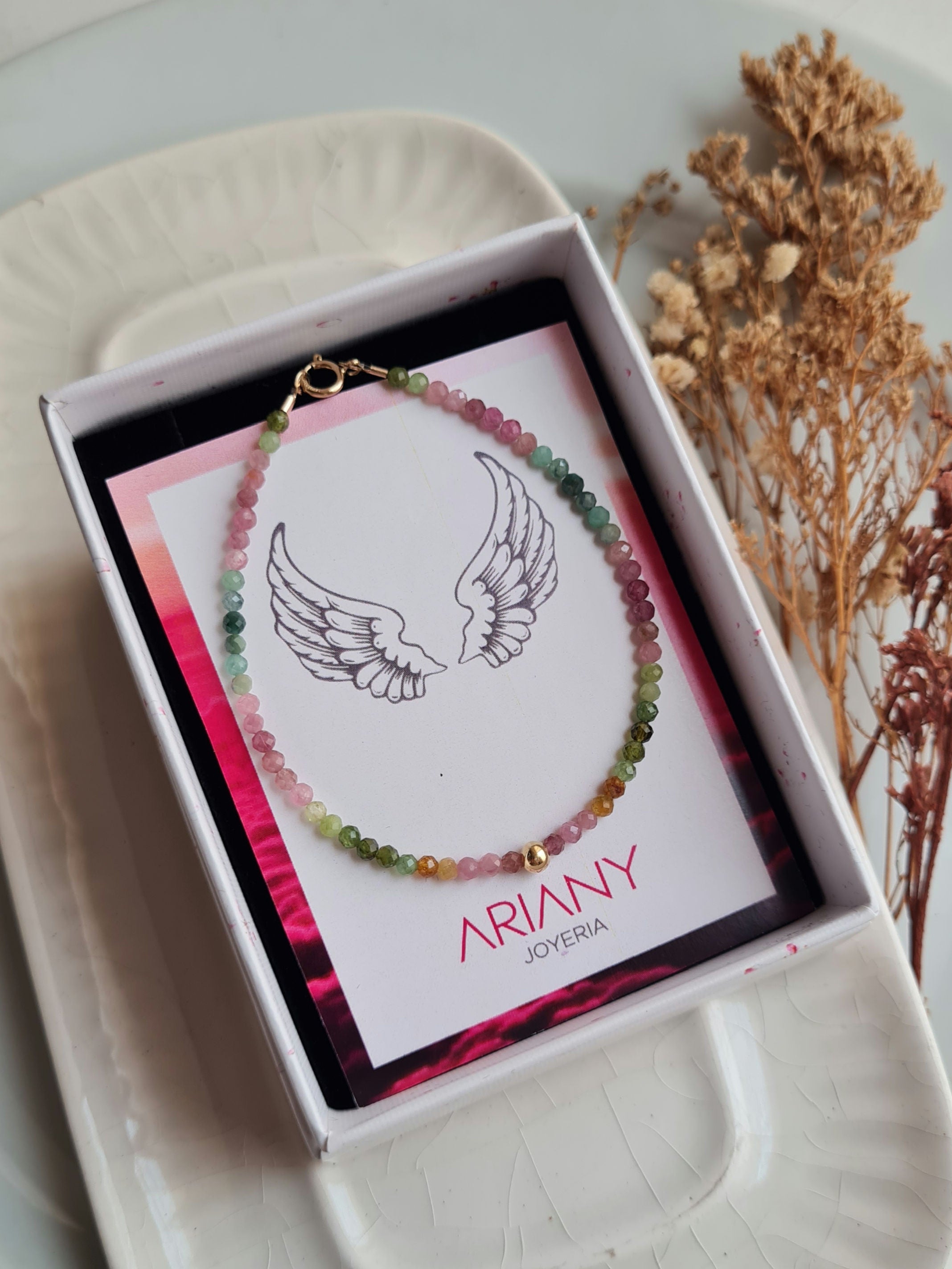 Pulsera Turmalinas "Amor & Merecimiento" - Oro 18k