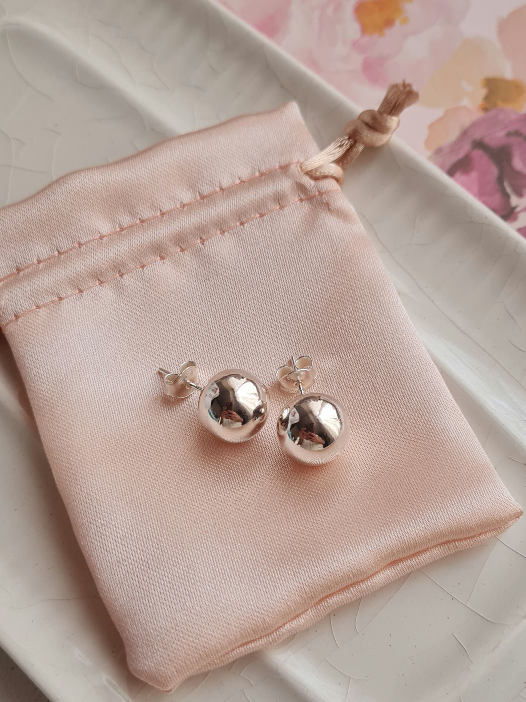 Arete Bola - Plata 925