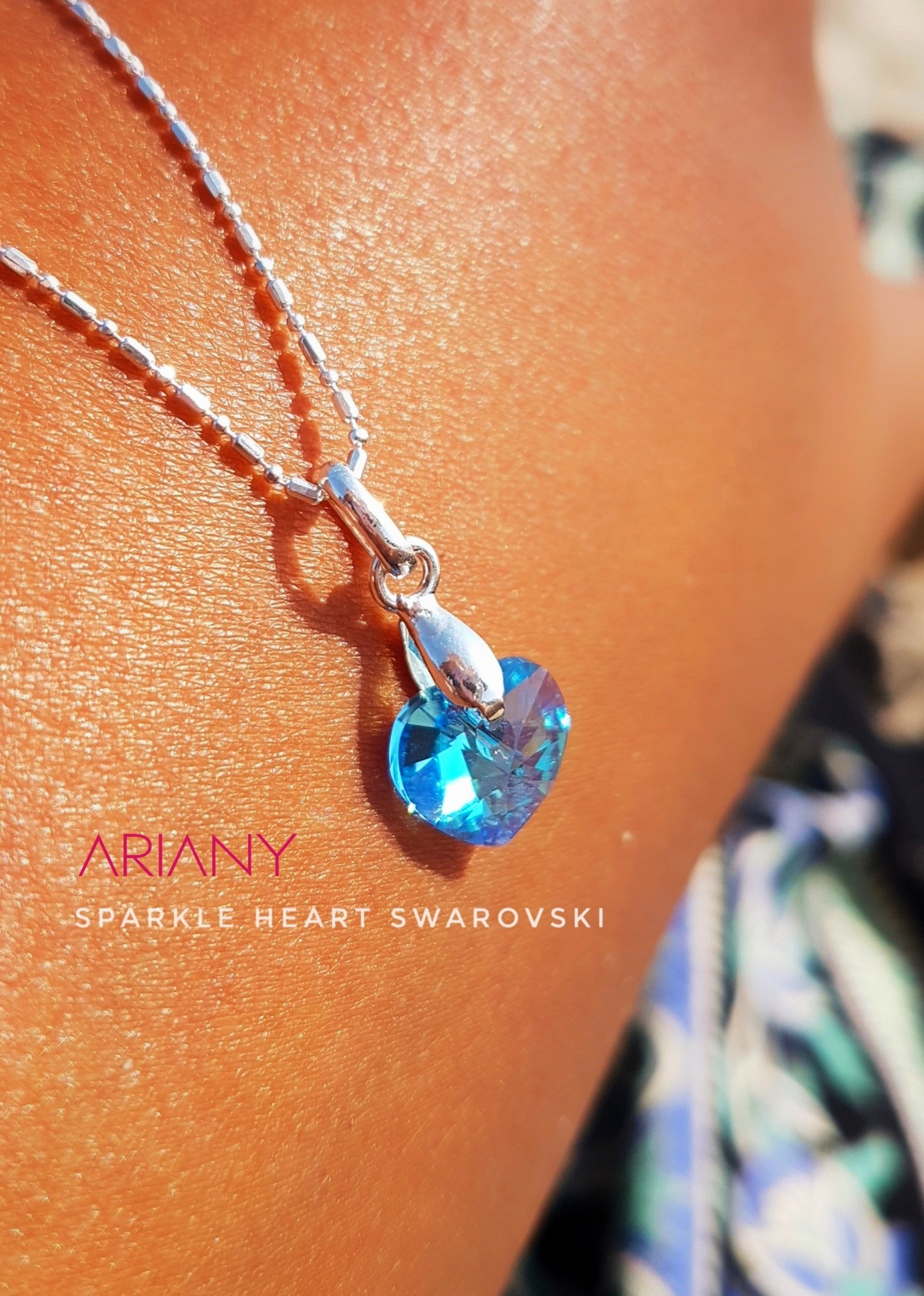 Cadena Corazón Swarovski - Plata 925/950