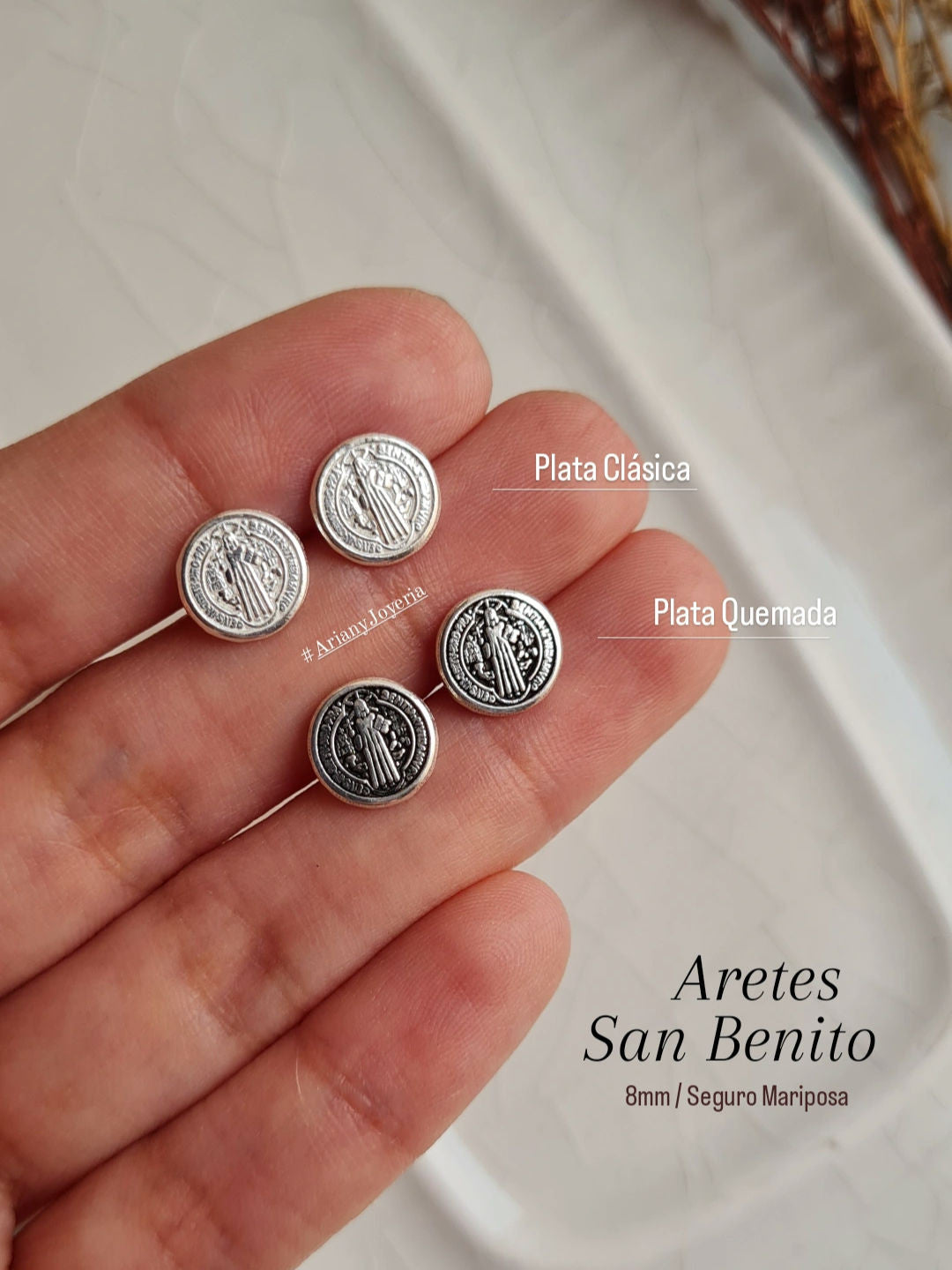 Aretes San Benito - Plata 950