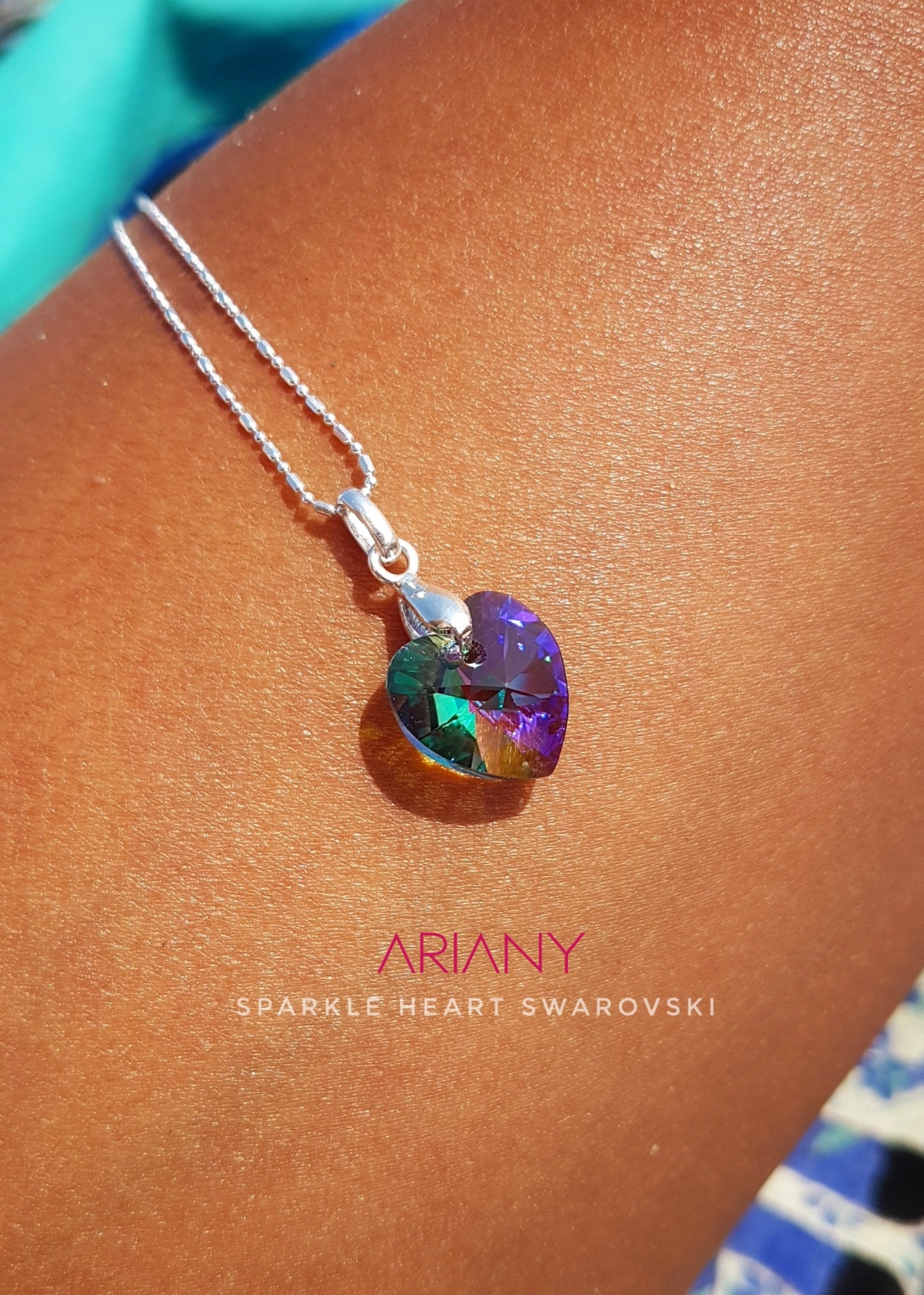 Cadena Corazón Swarovski - Plata 925/950