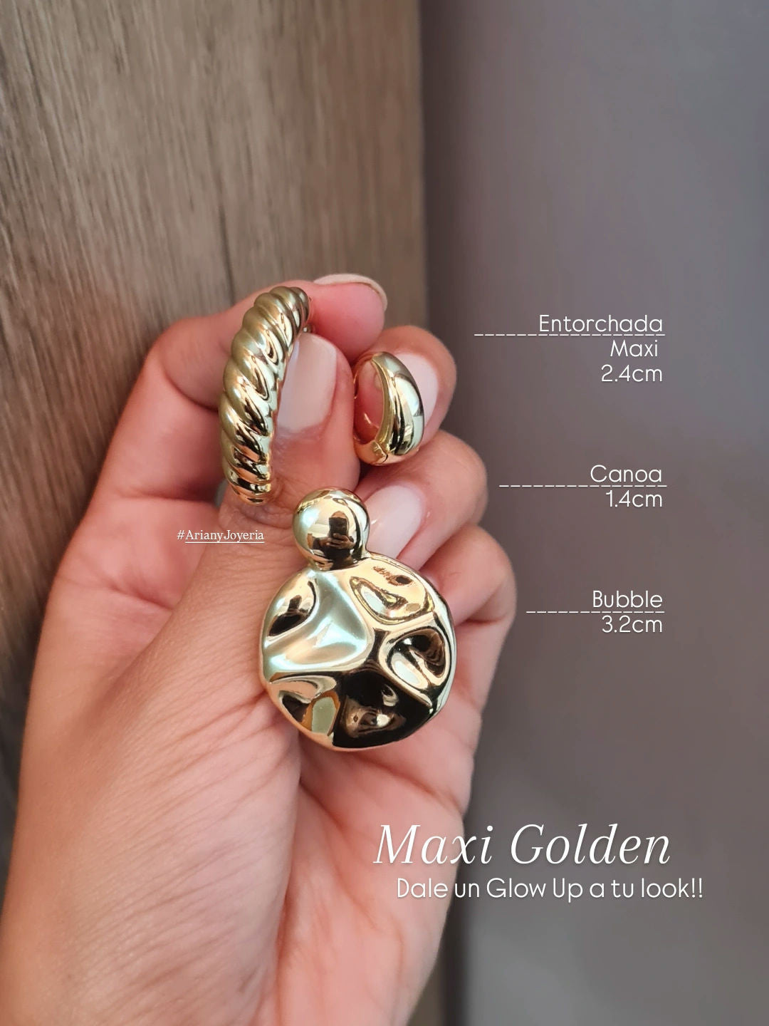Aretes Maxi - Golden