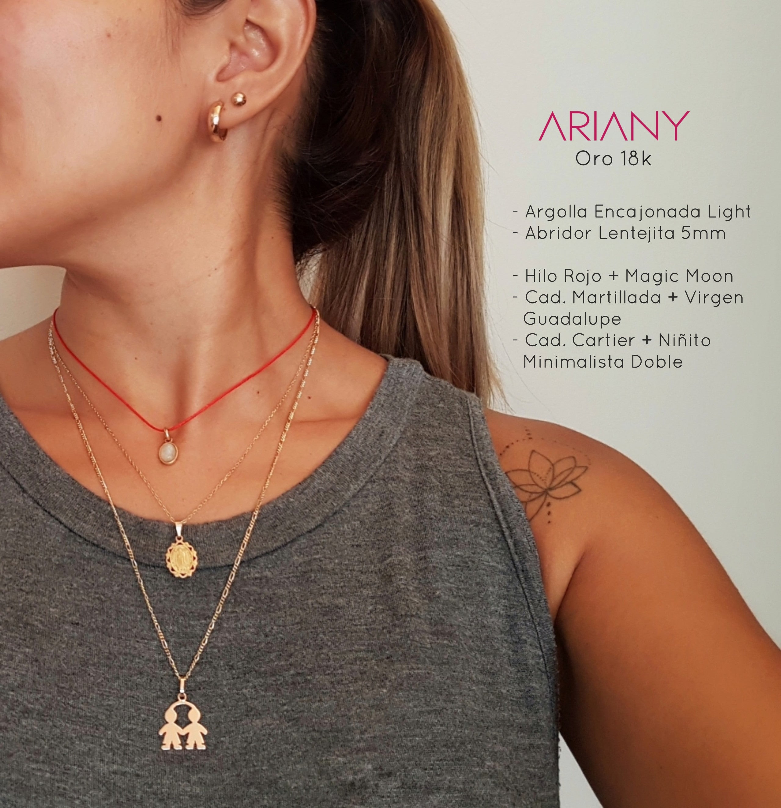Dije Niño Doble Minimalista - Oro 18k
