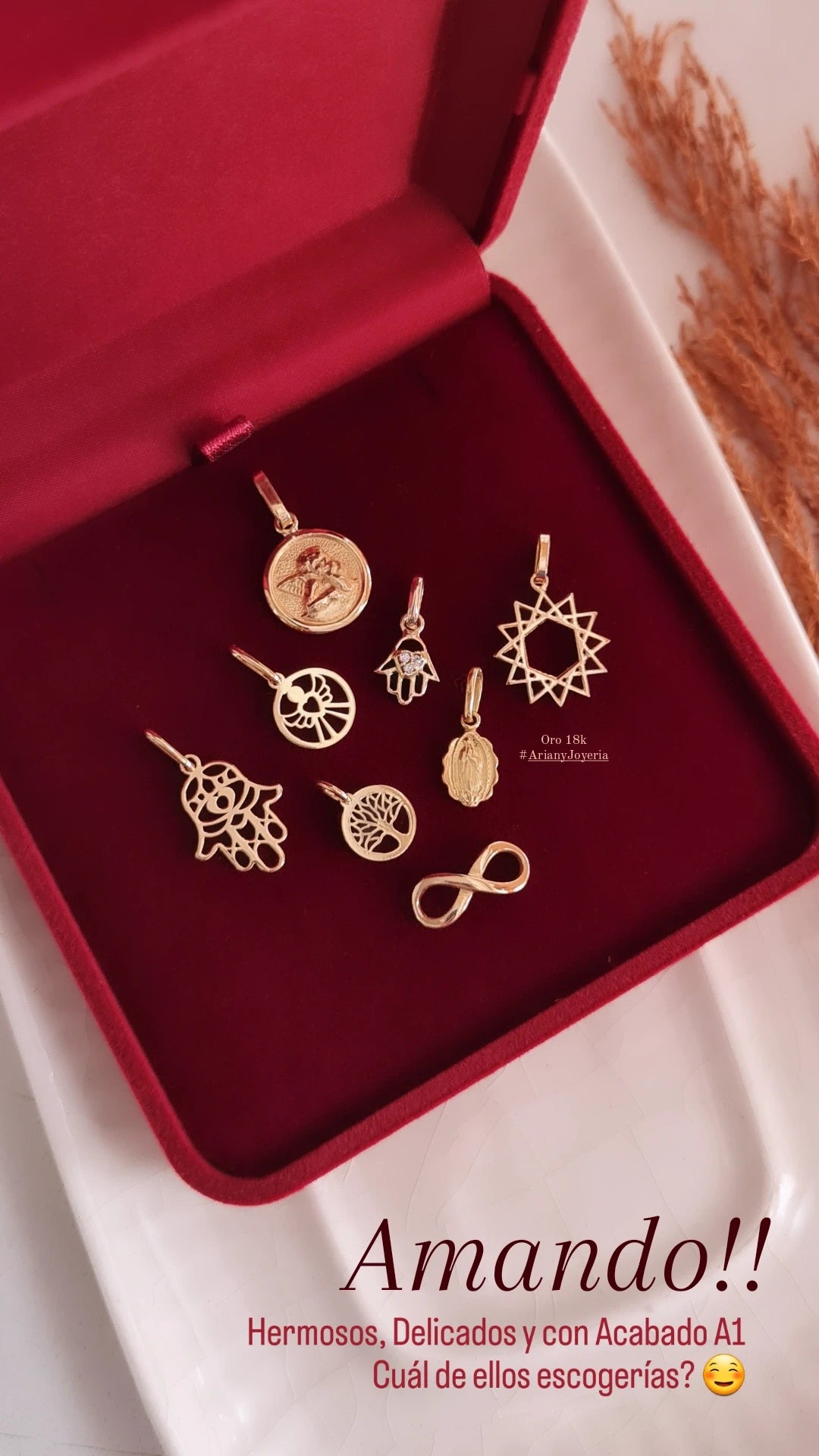 Dije Angel c/Corazón - Oro 18k