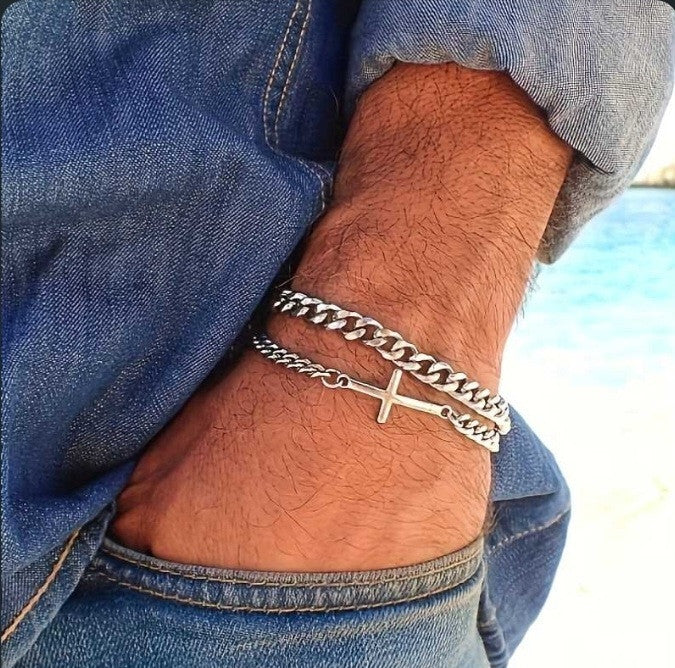 Pulsera Lomo de Corvina Doble & Cruz - P950