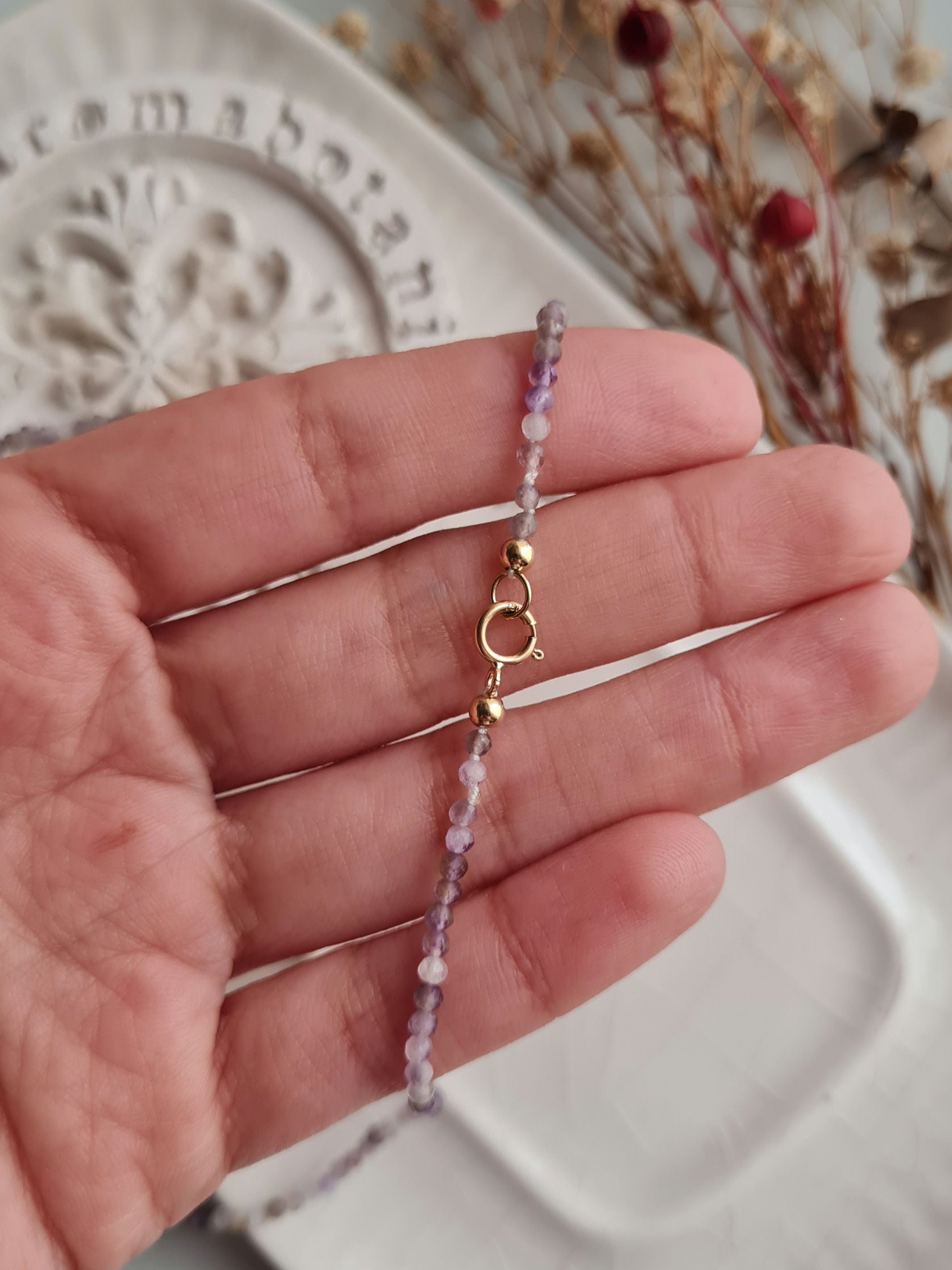 Gargantilla Energy - Amatista: Felicidad & Transmutación - Oro 18k