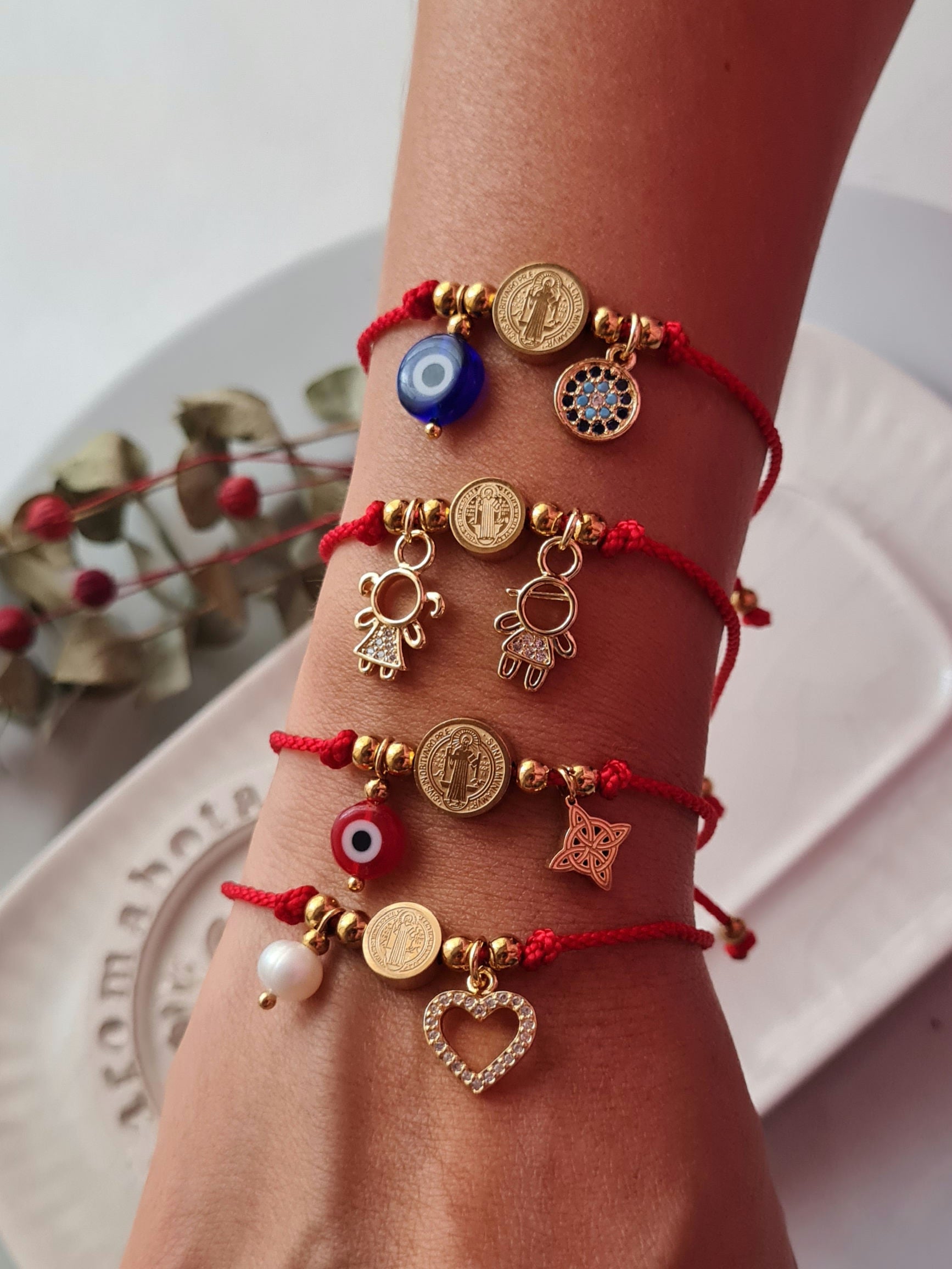 Pulsera San Benito Charms - Acero