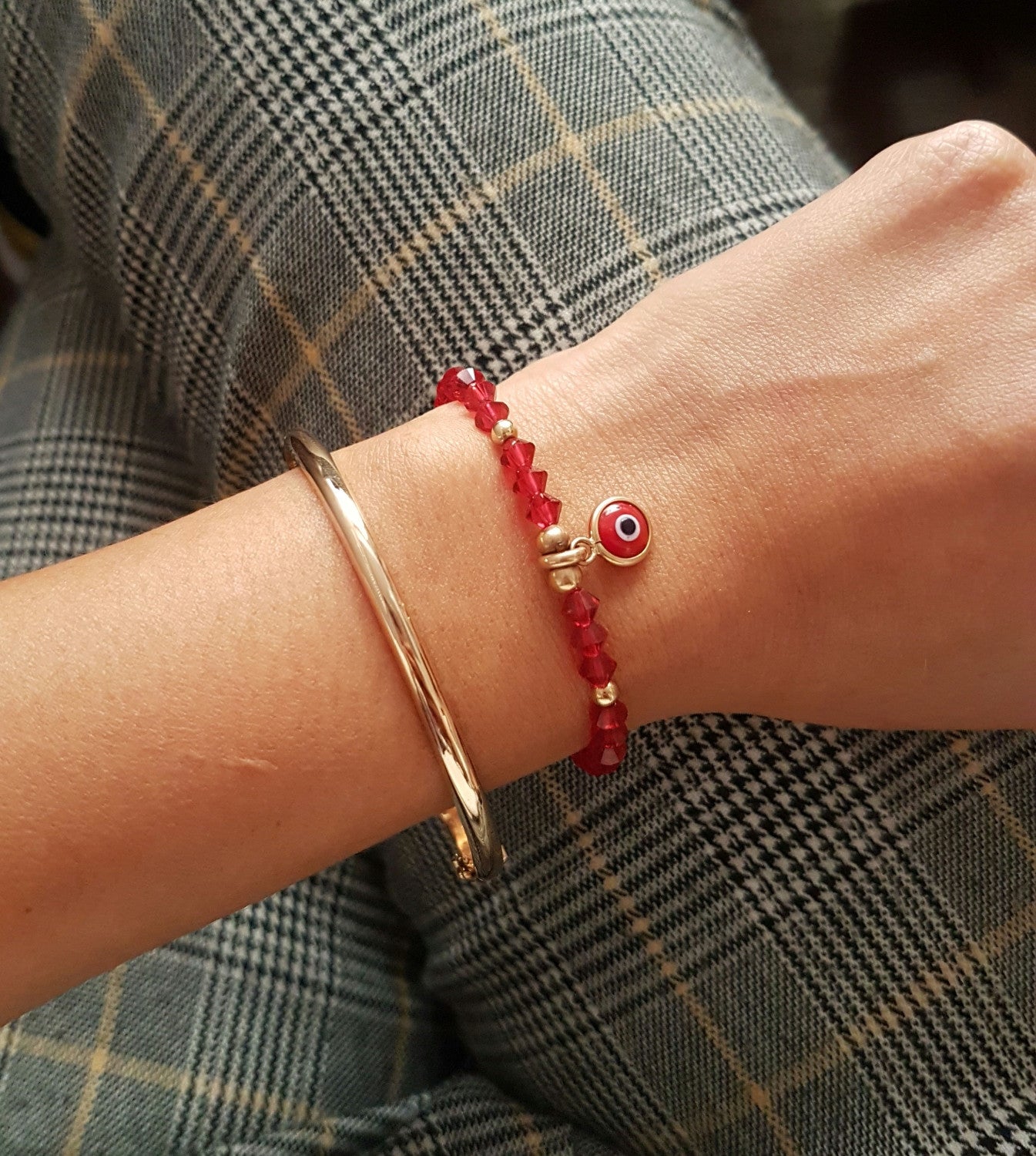 Pulsera Ojo Turco Swarovski Lux - Oro 18k