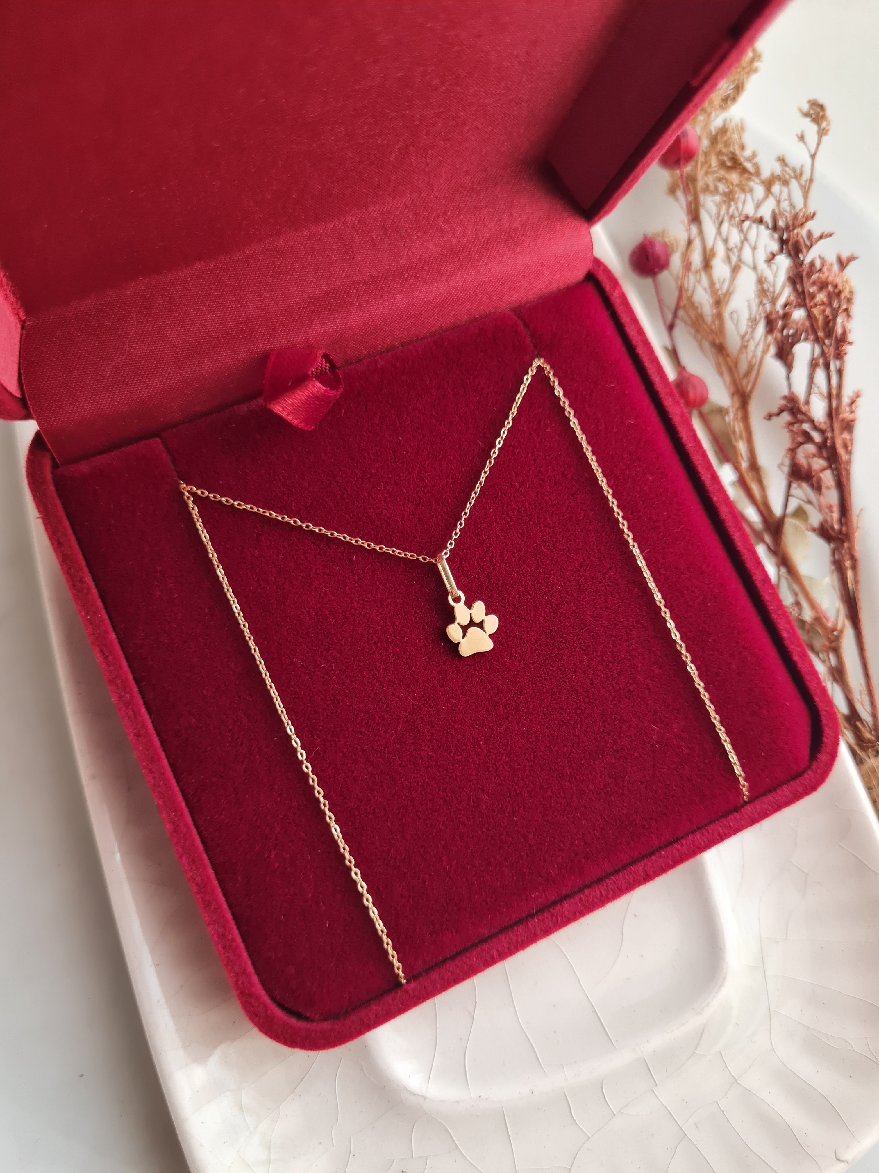 Dije Pet Lover - Huella Perro o Gato  - Oro 18k