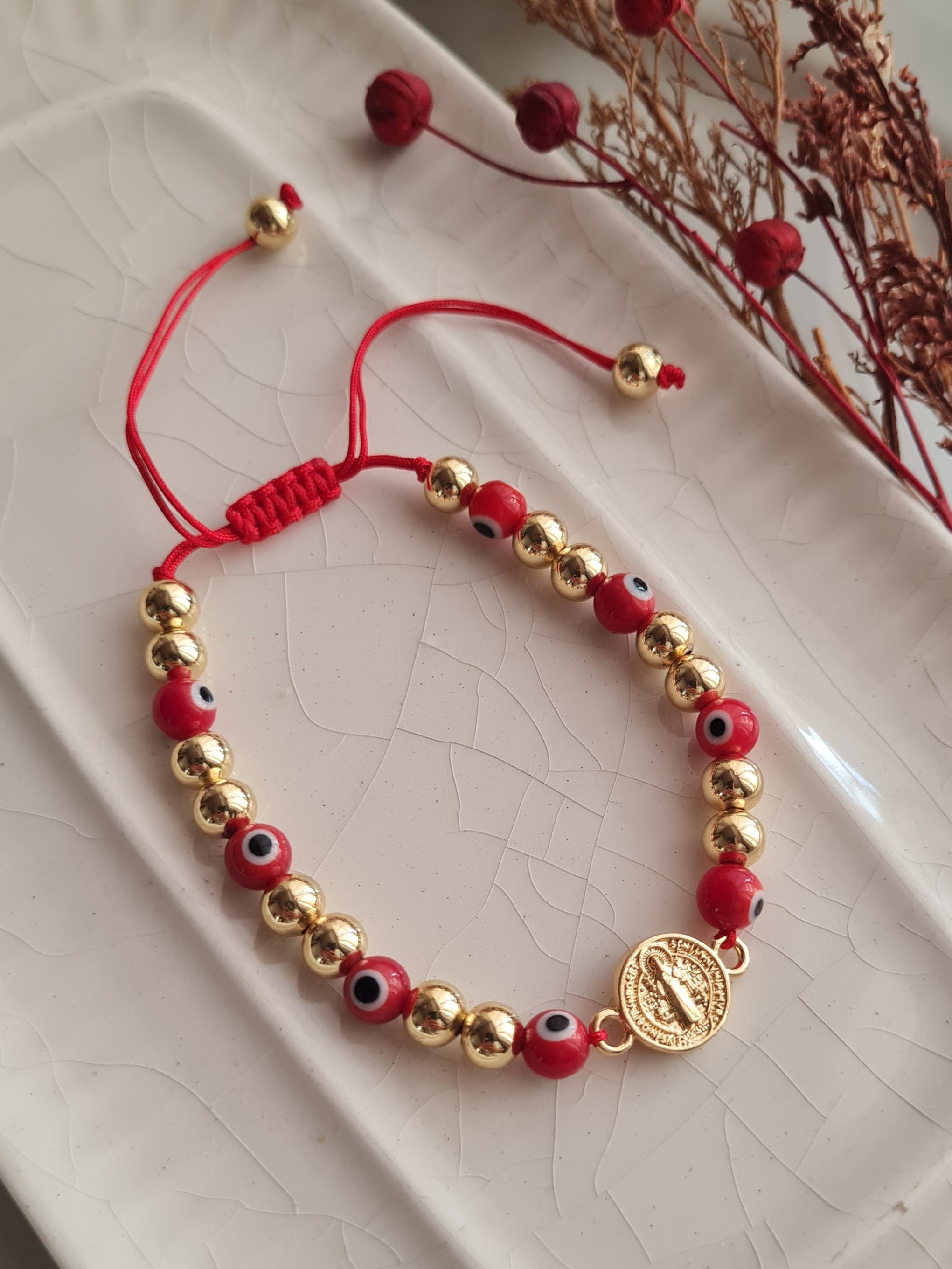 Pulsera San Benito & Ojo Turco  - Golden