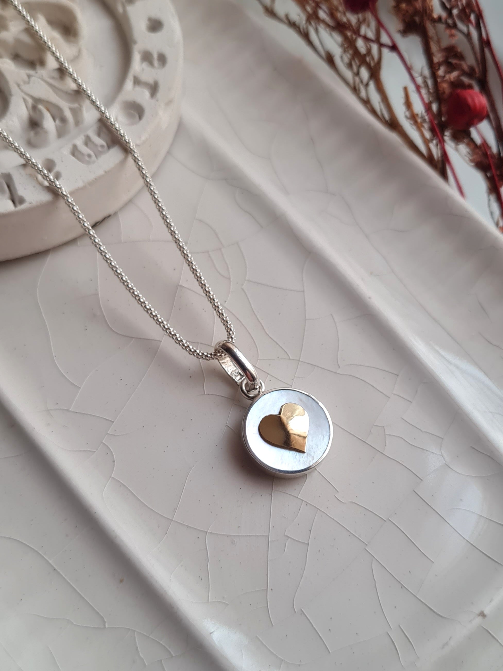 Cadena Corazon Nacar - P925/950 & 18k