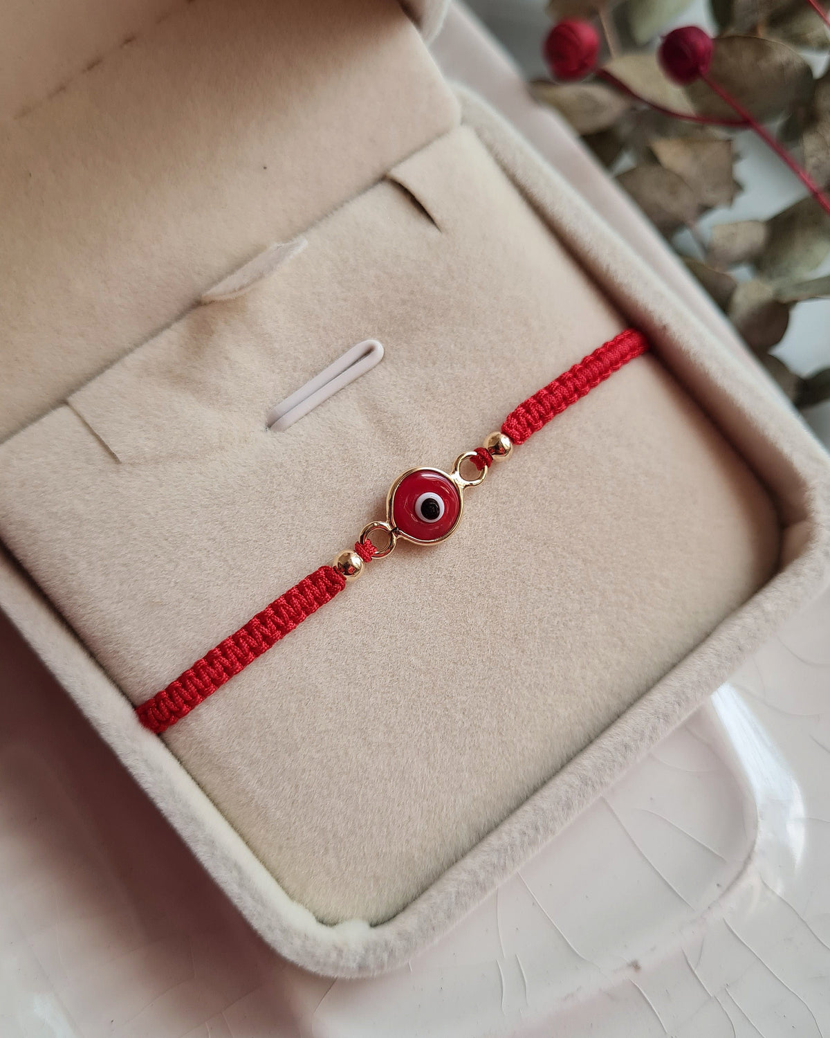 Pulsera Ojo Turco Tejida - Oro 18k