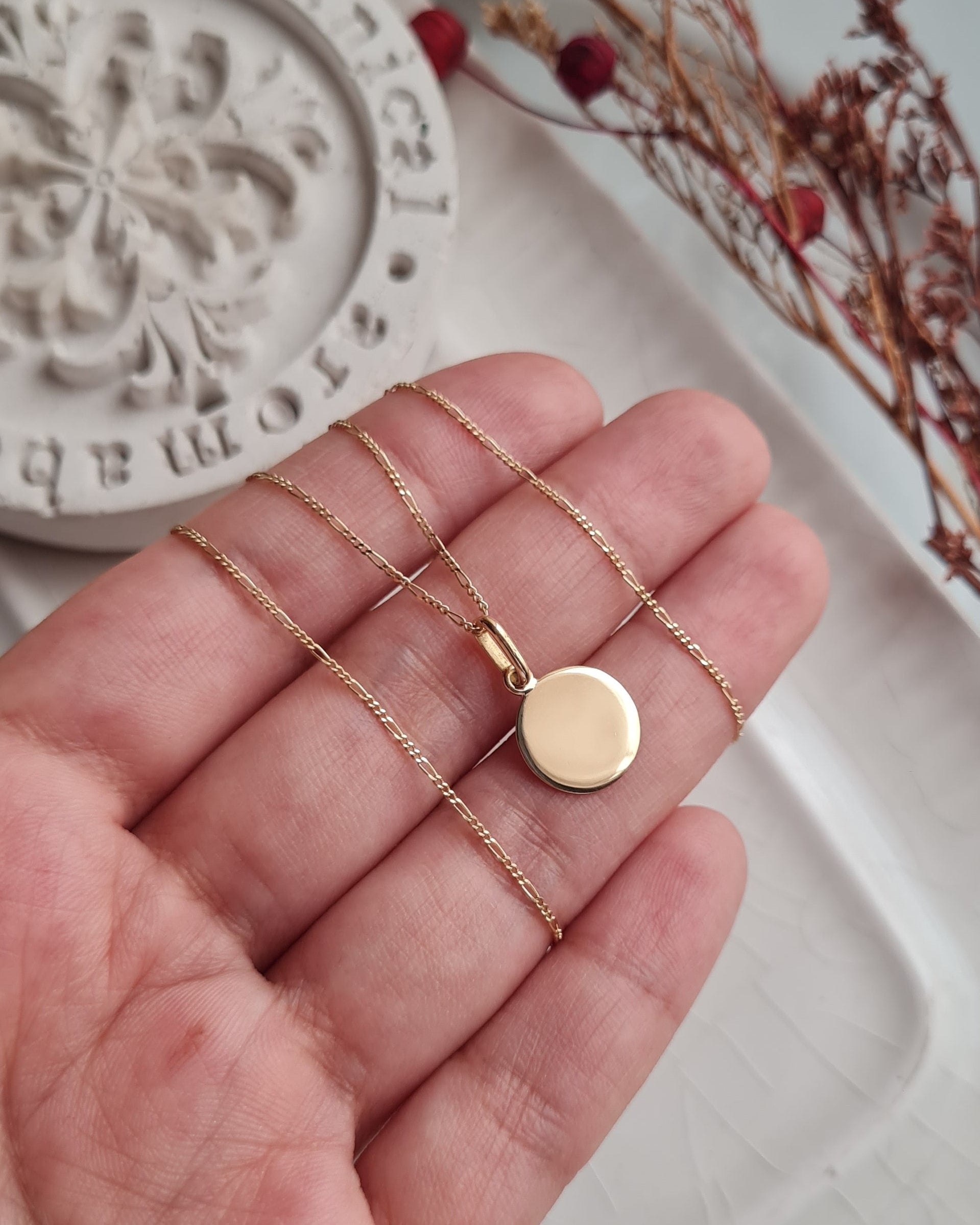 Dije Personalizable Redondo - Oro 18k