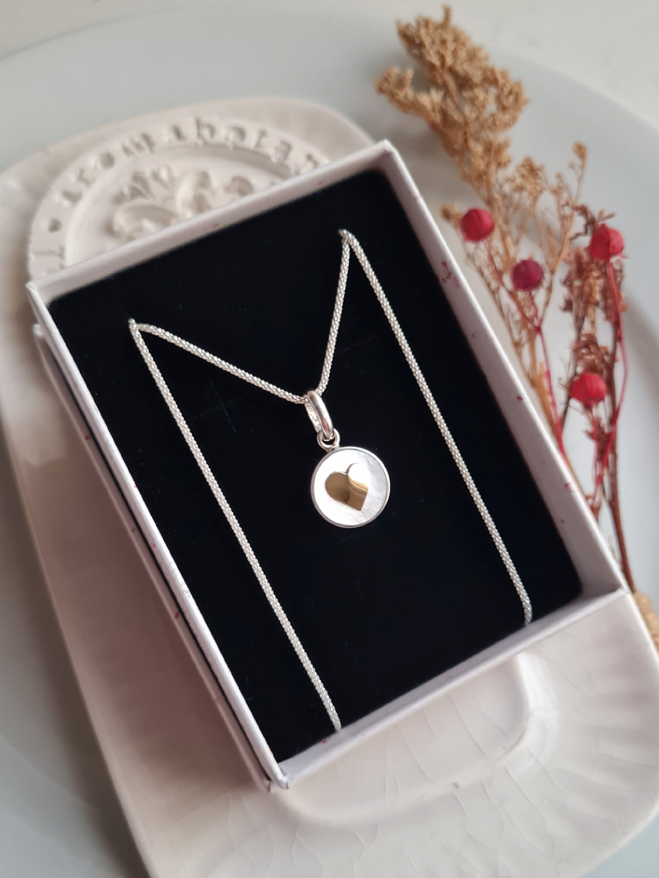 Cadena Corazon Nacar - P925/950 & 18k