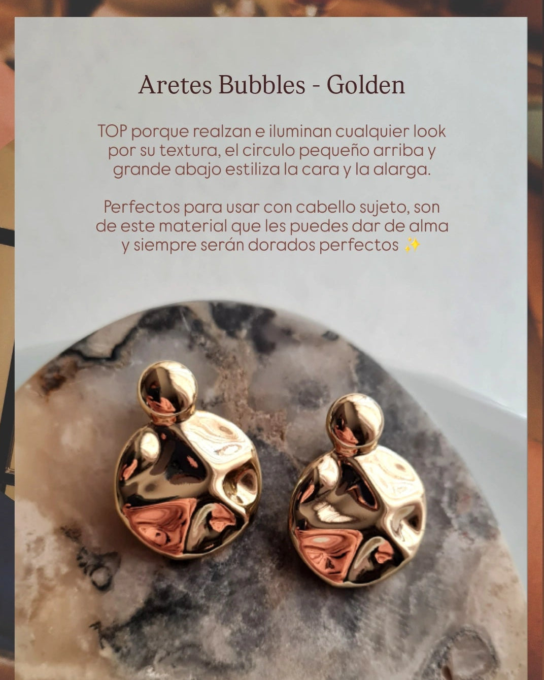 Aretes Bubbles Maxi - Golden