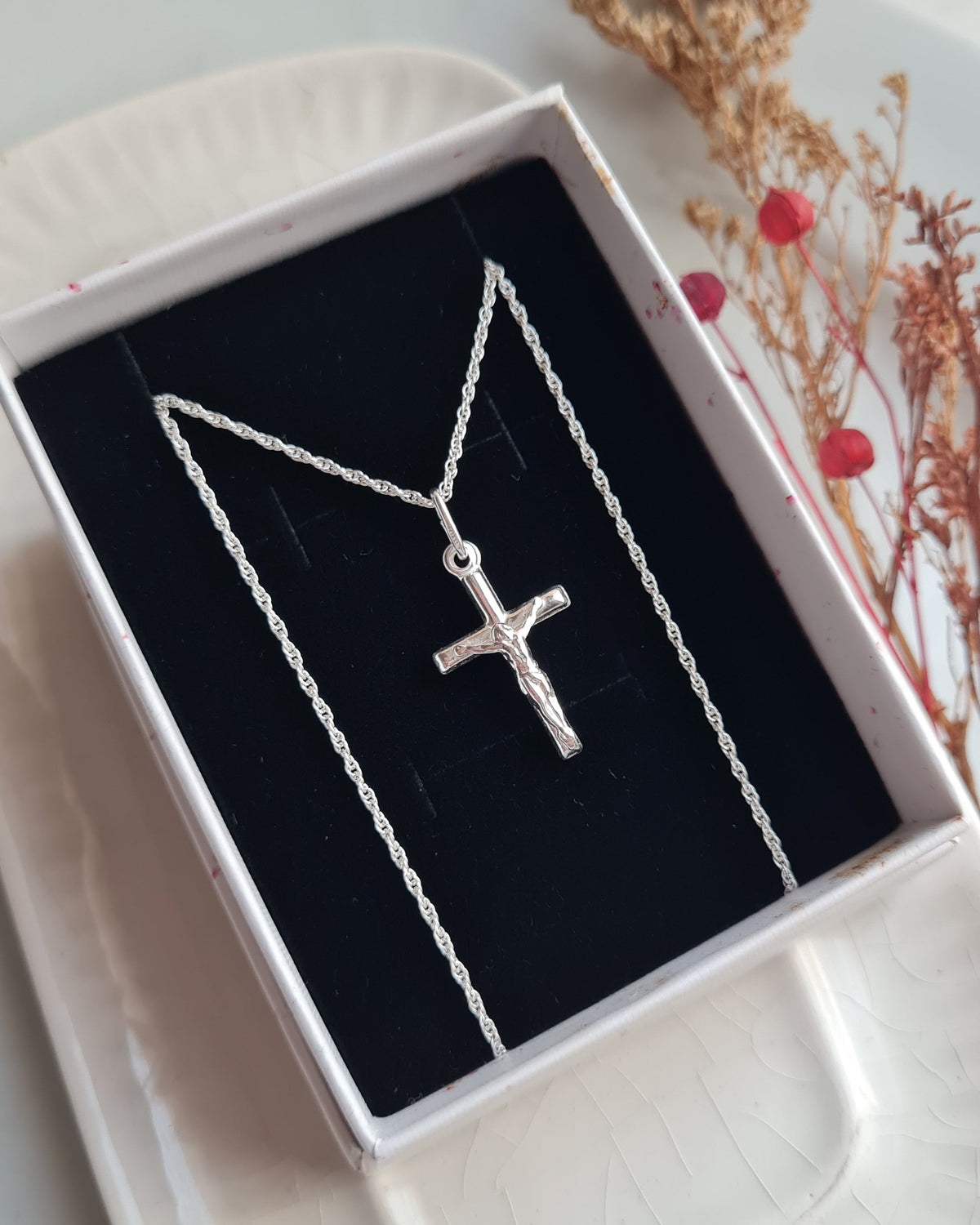 Cadena Cruz Crucifijo Italiano - P925