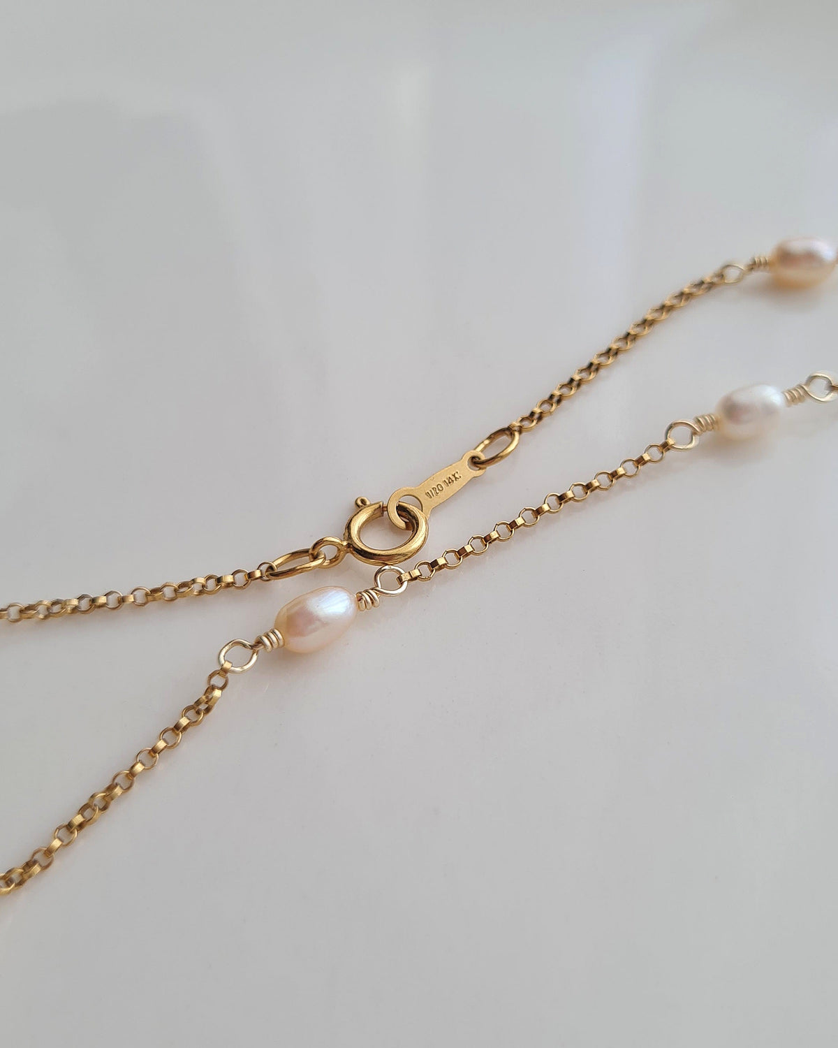 Gargantilla Satelite Perlas Rice - GF 14k