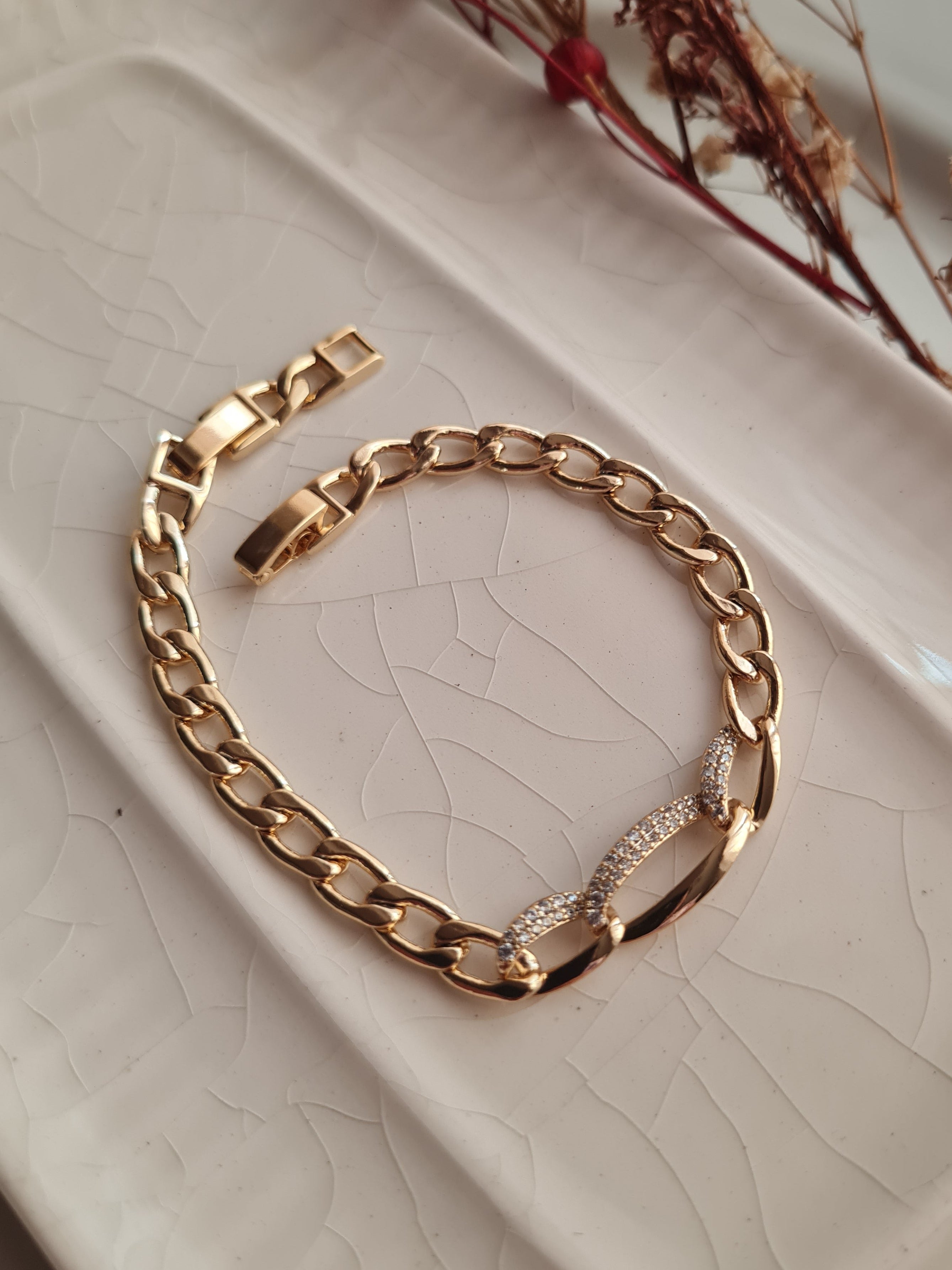 Pulsera Lomo Sparkle - Golden