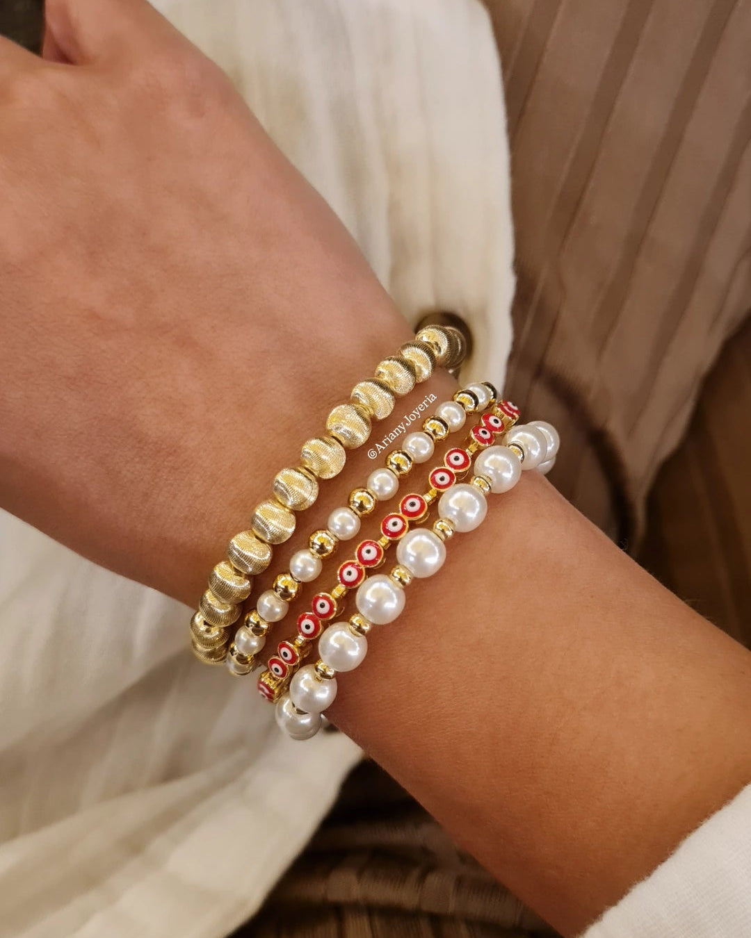 Pulsera Ojos Turcos Mini - Golden