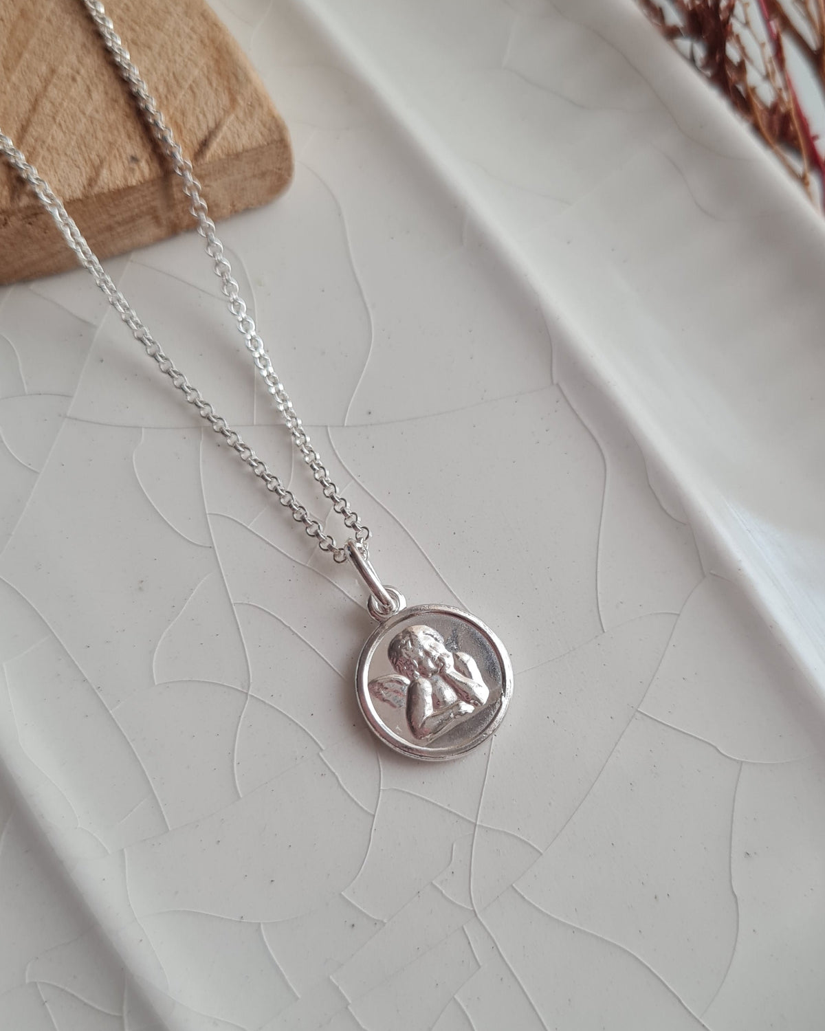 Cadena Angel de la Guarda Italiano - P925