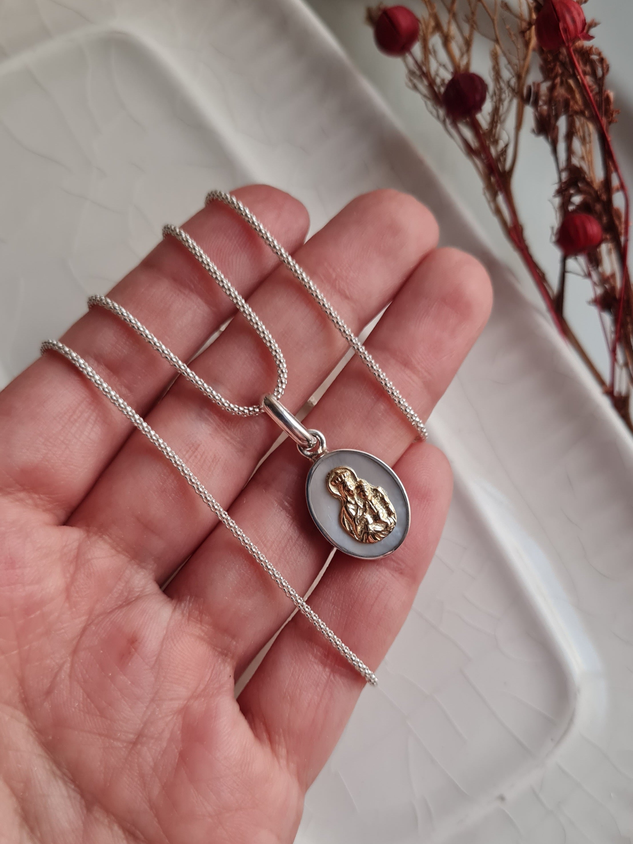 Cadena Virgen del Carmen Nacar - P925/950 & 18k