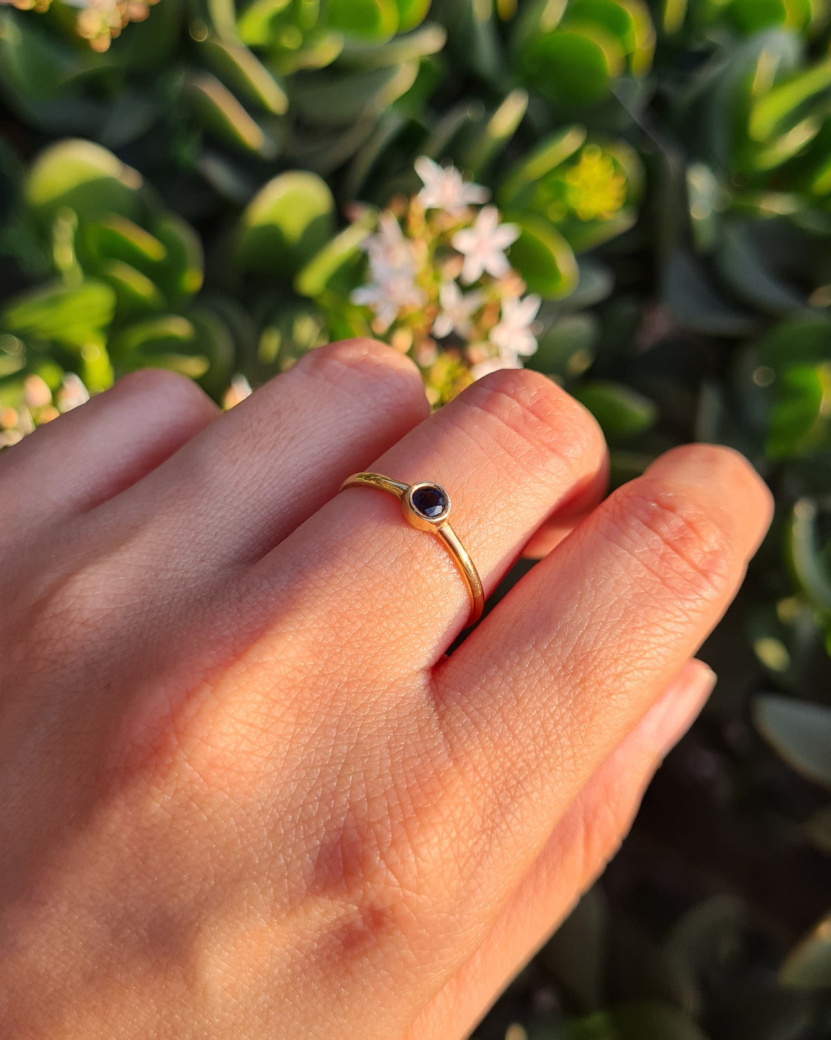 Anillo Zafiro Azul Sparkle  - Oro 18k