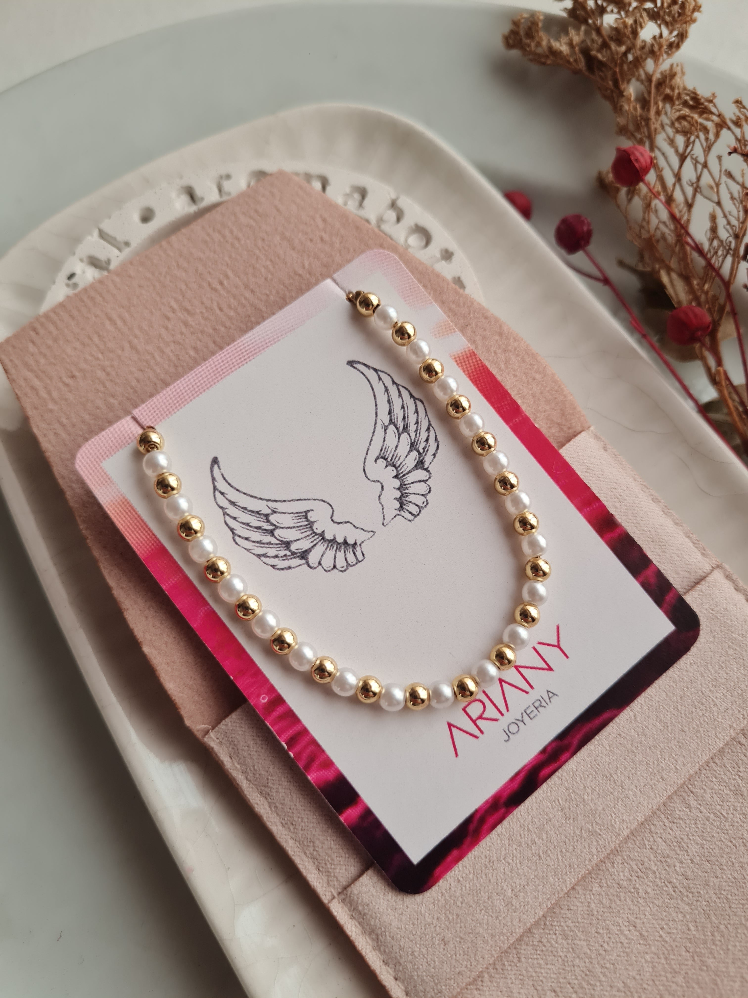 Pulsera Perlas & Dots - Golden