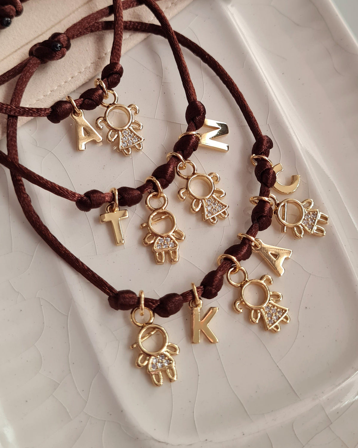 Pulsera Personalizable Charms Niños & Inicial - Golden