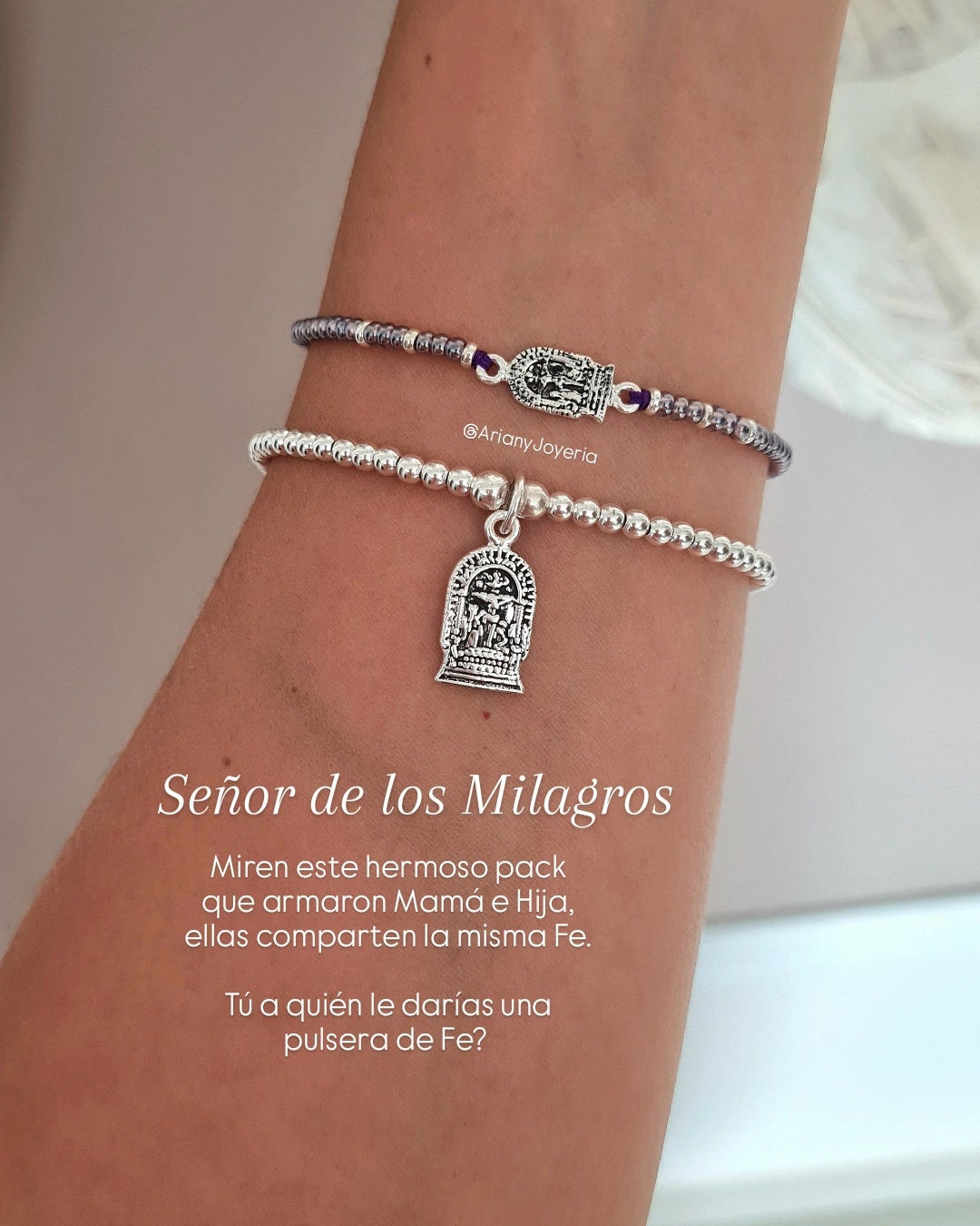Pulsera Silver Dots Señor de los Milagros - P925/950