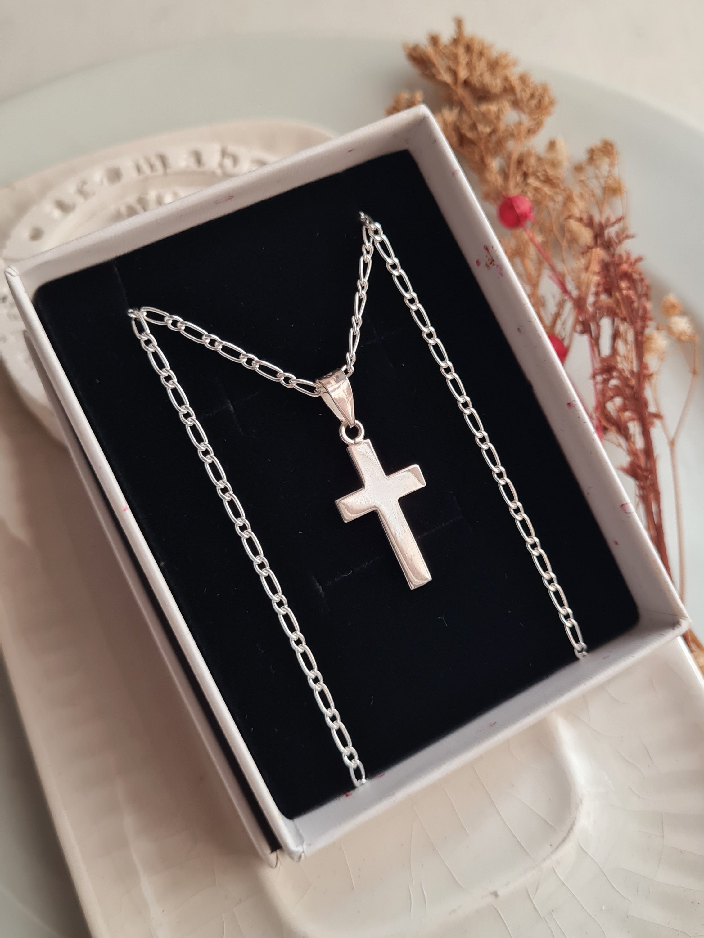 Cadena Cruz Plana + Tiffany Maxi - P925/950