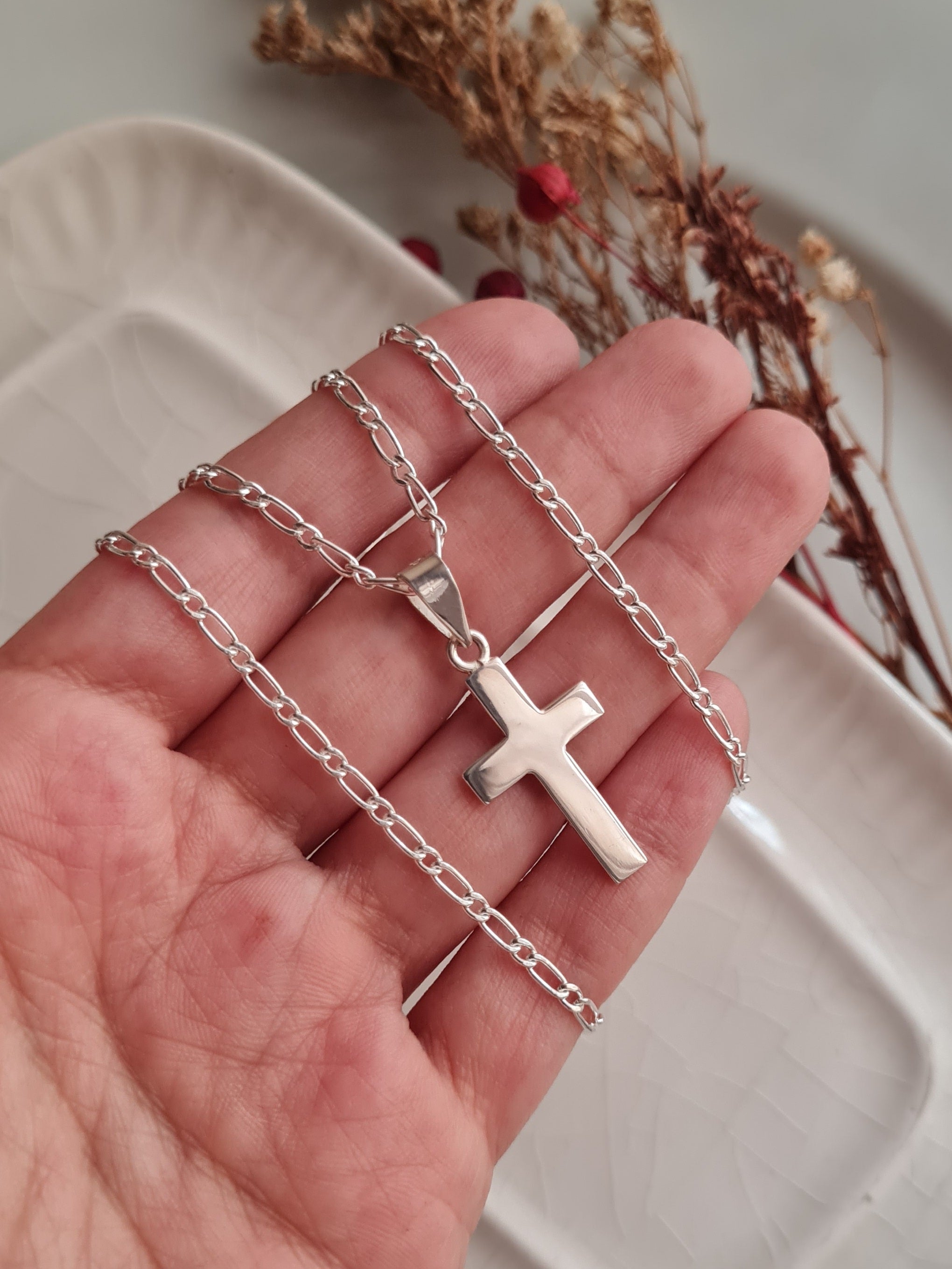 Cadena Cruz Plana + Tiffany Maxi - P925/950